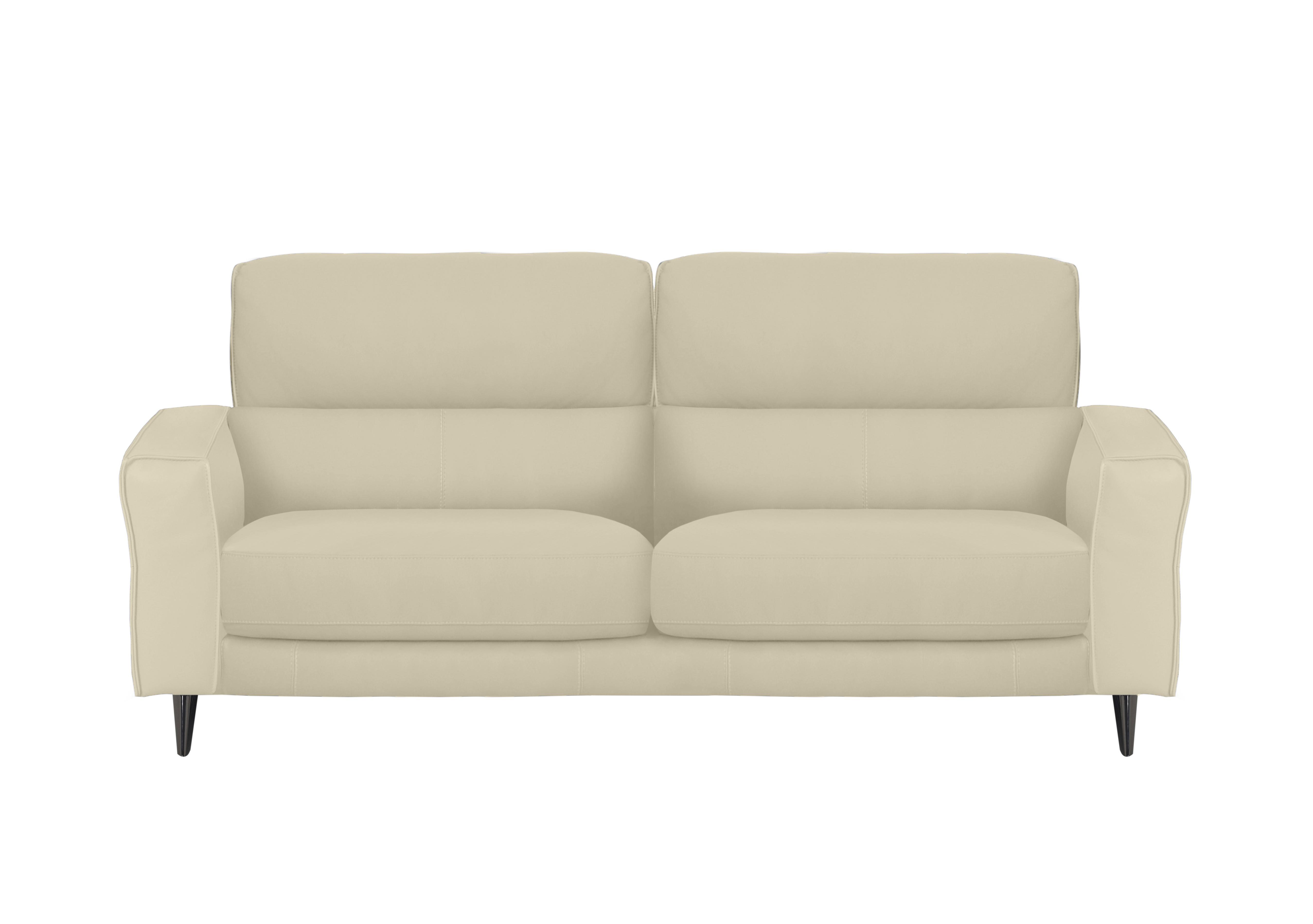 Axel 3 Seater Leather Sofa in Bv-862c Bisque on Furniture Village
