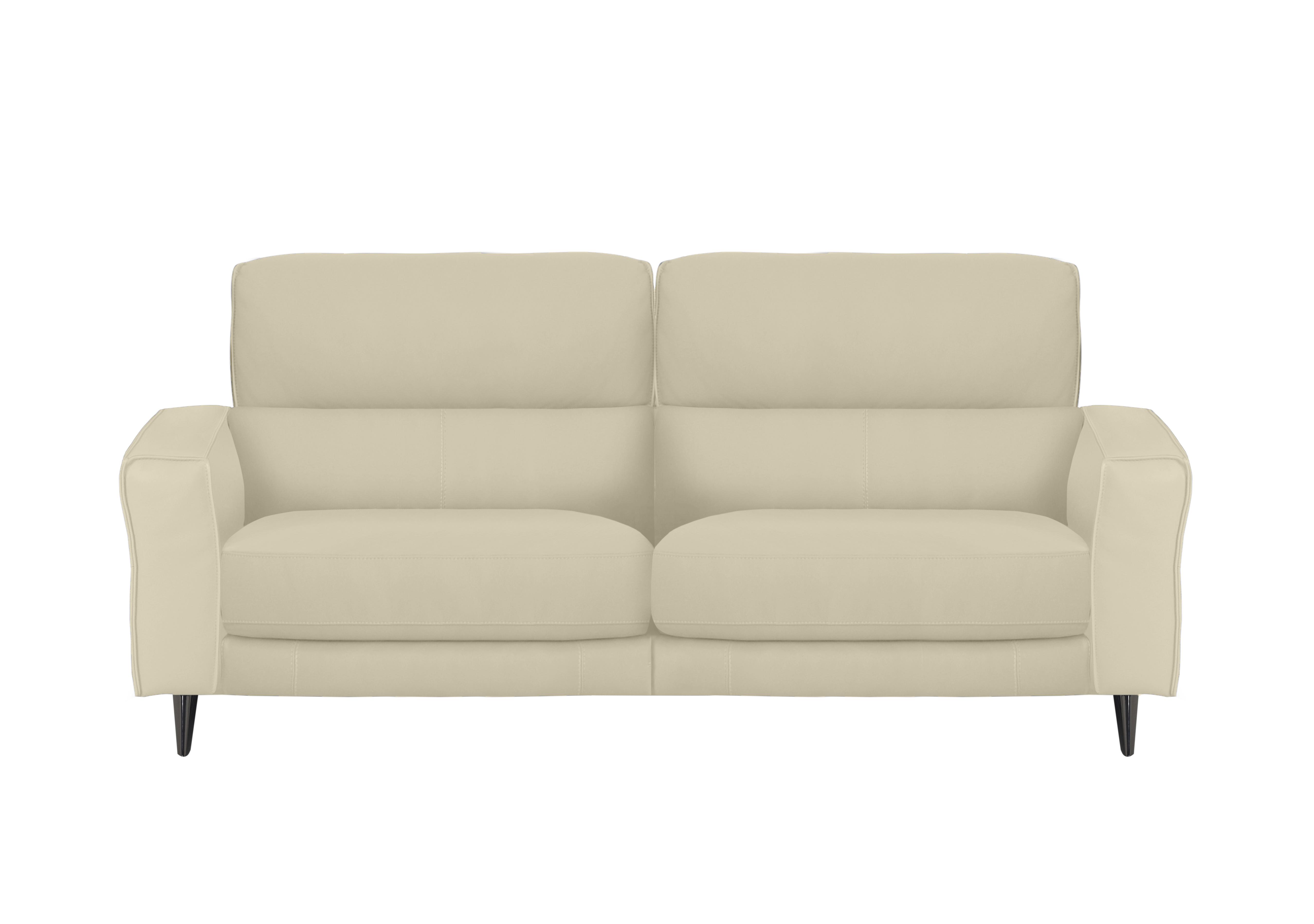 Axel 3 Seater Leather Sofa in Bv-862c Bisque on Furniture Village