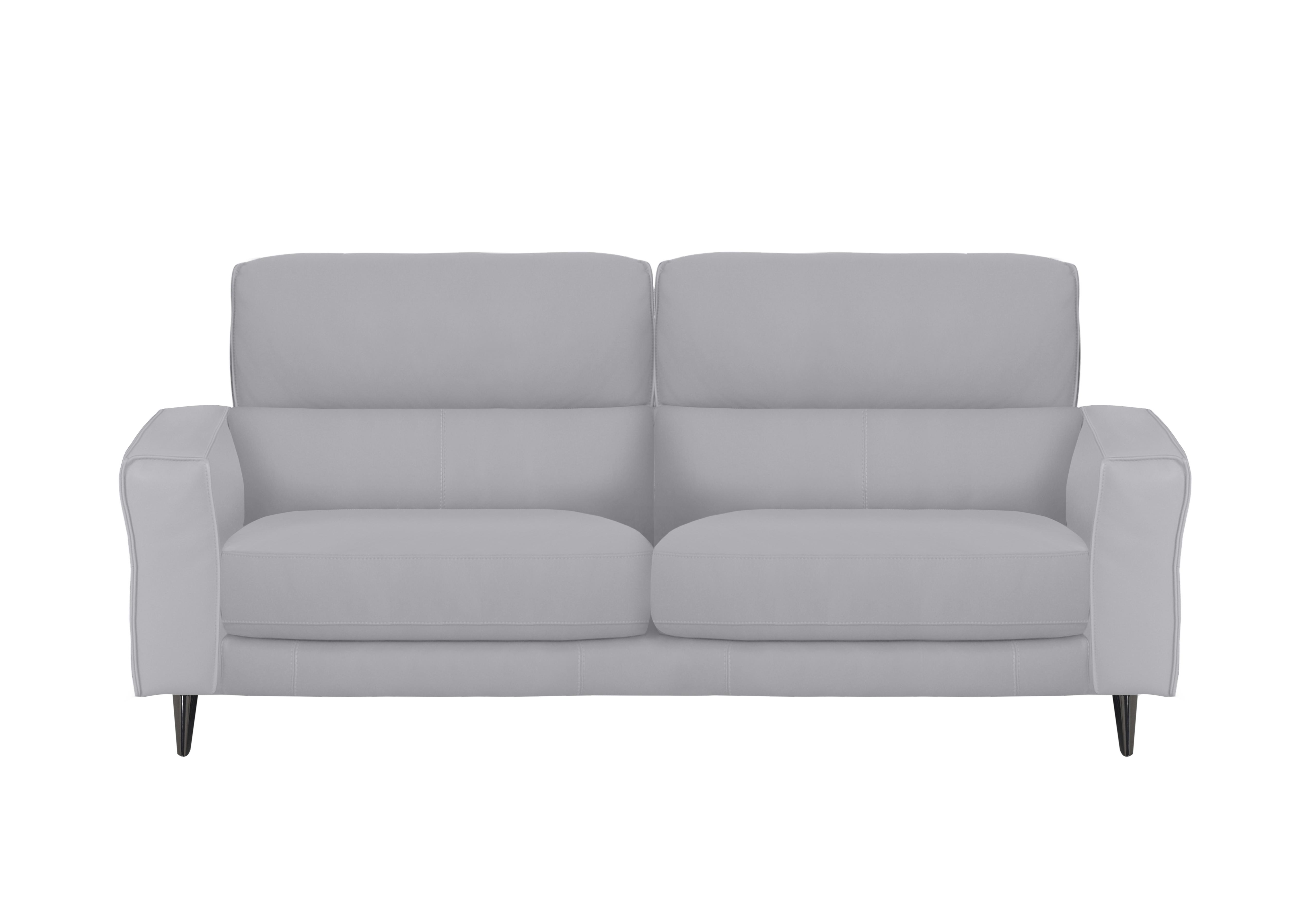 Axel 3 Seater Leather Sofa in Hw-251e Grey on Furniture Village