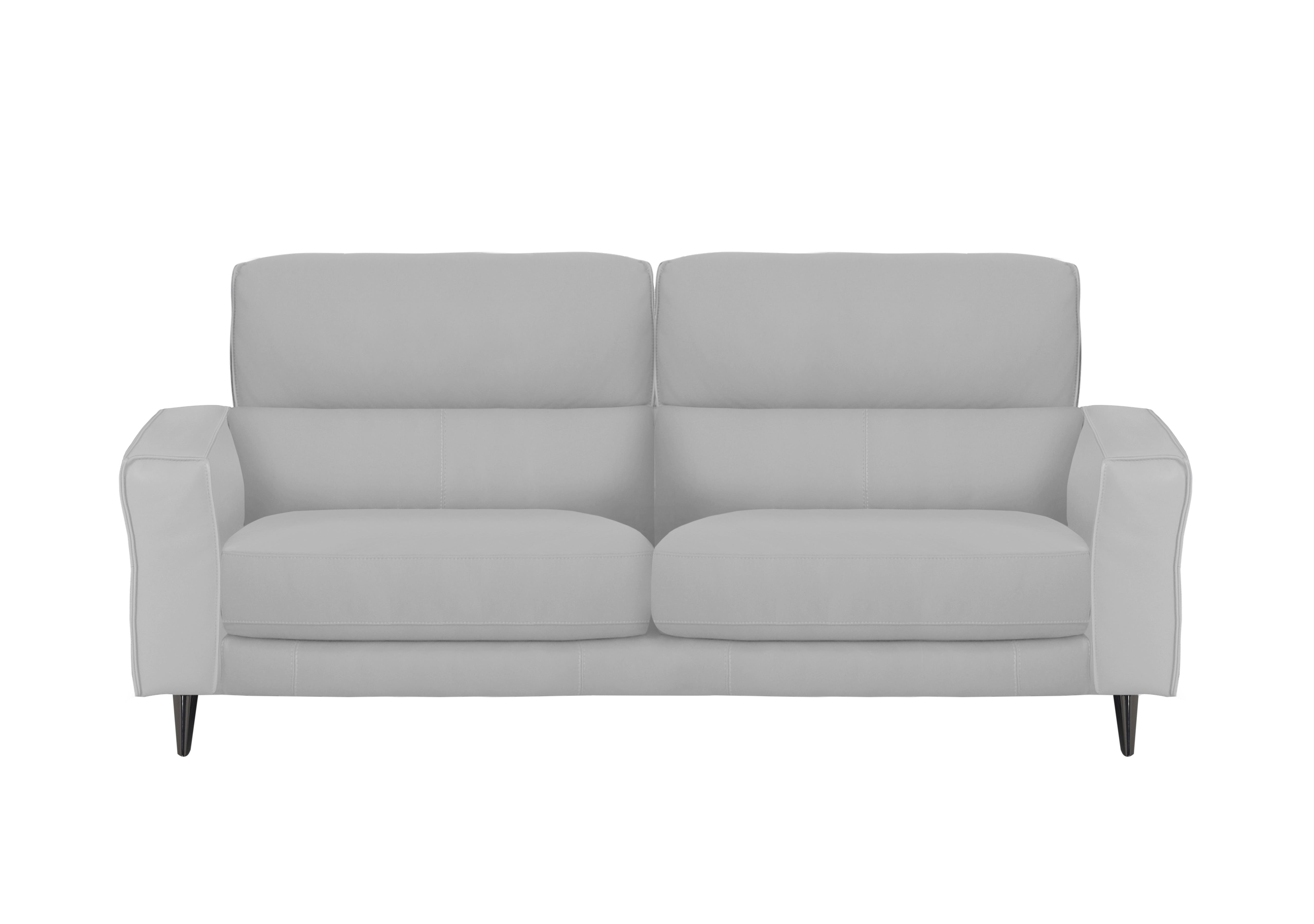 Axel 3 Seater Leather Sofa in Nc-251e Grey on Furniture Village