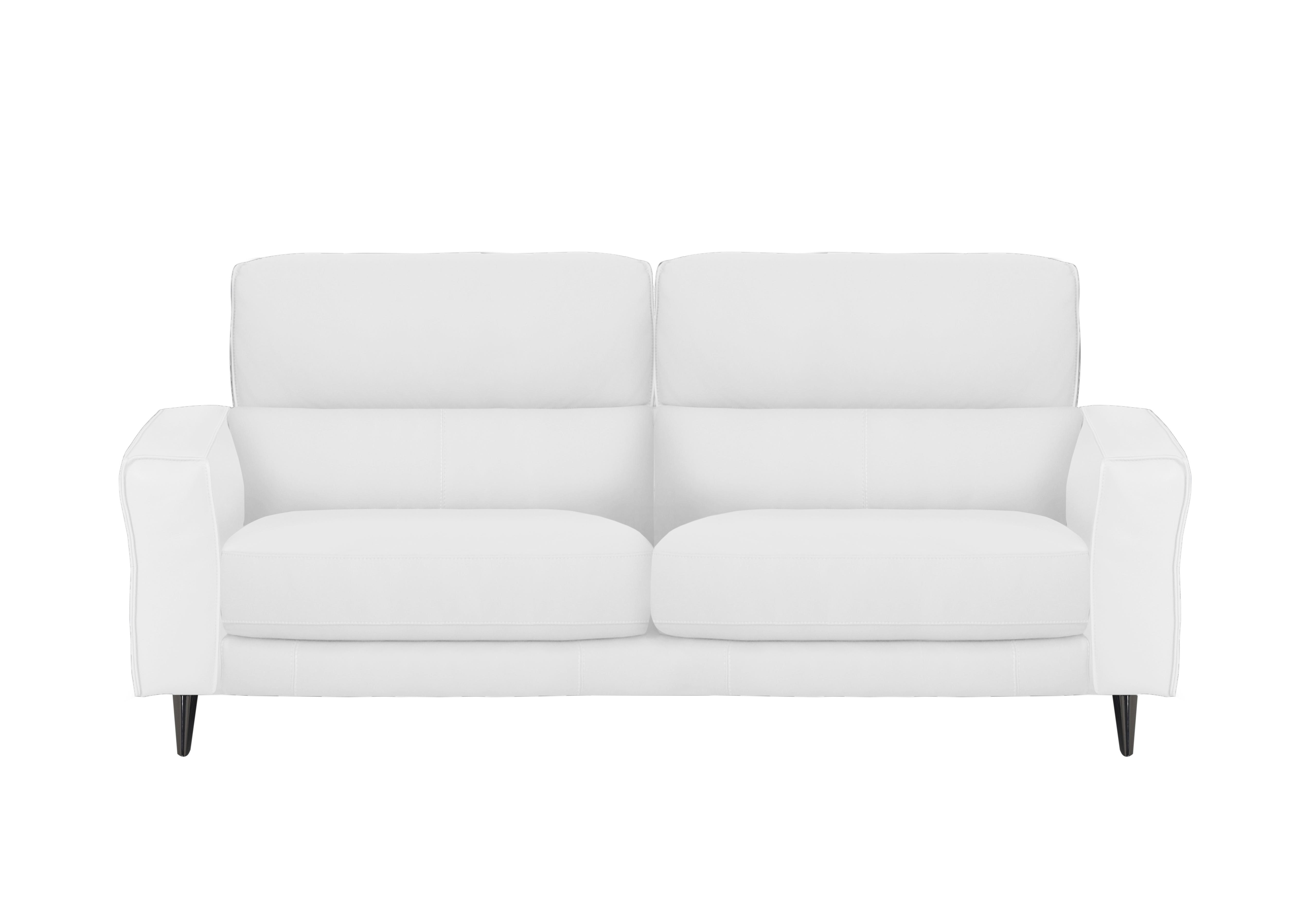 Axel 3 Seater Leather Sofa in Nc-744d Star White on Furniture Village