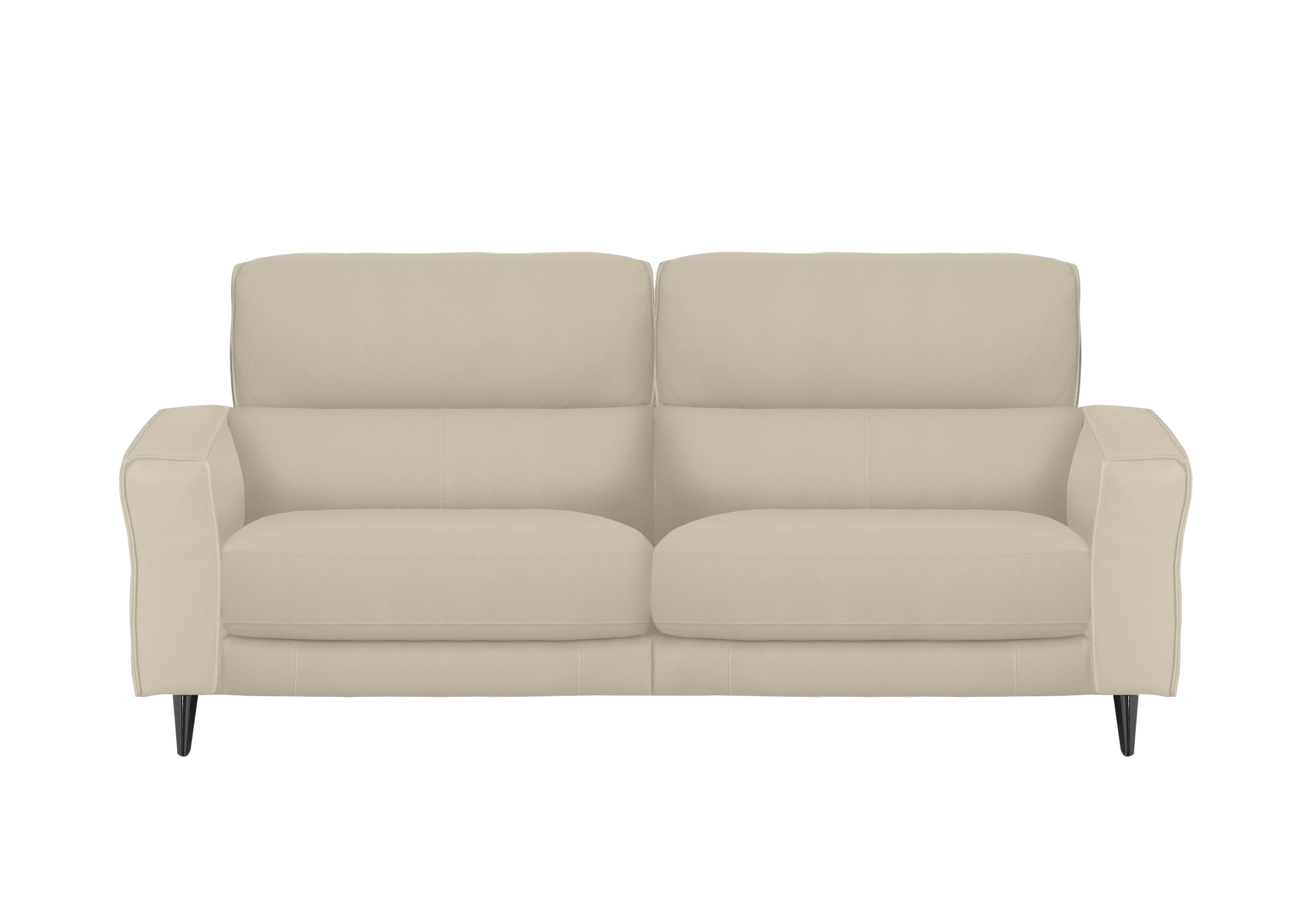 Axel 3 Seater Leather Sofa in Nc-862c Bisque on Furniture Village