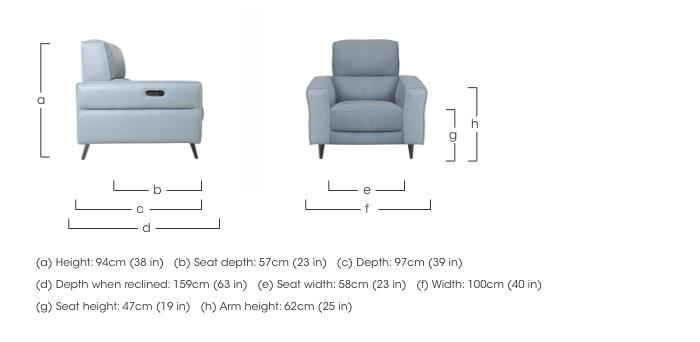 Axel Leather Armchair in  on Furniture Village