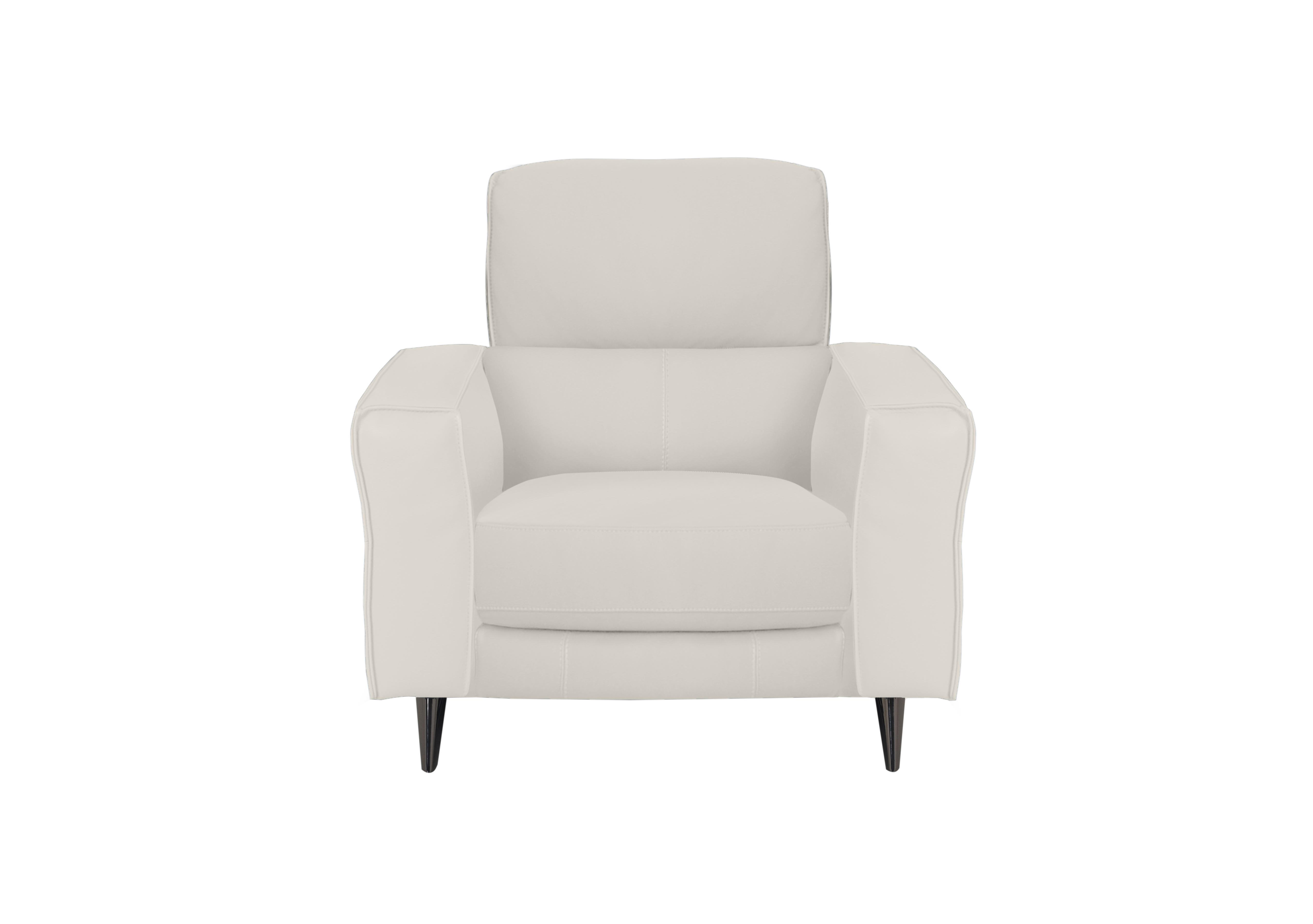 Axel Leather Armchair in Bv-156e Frost on Furniture Village