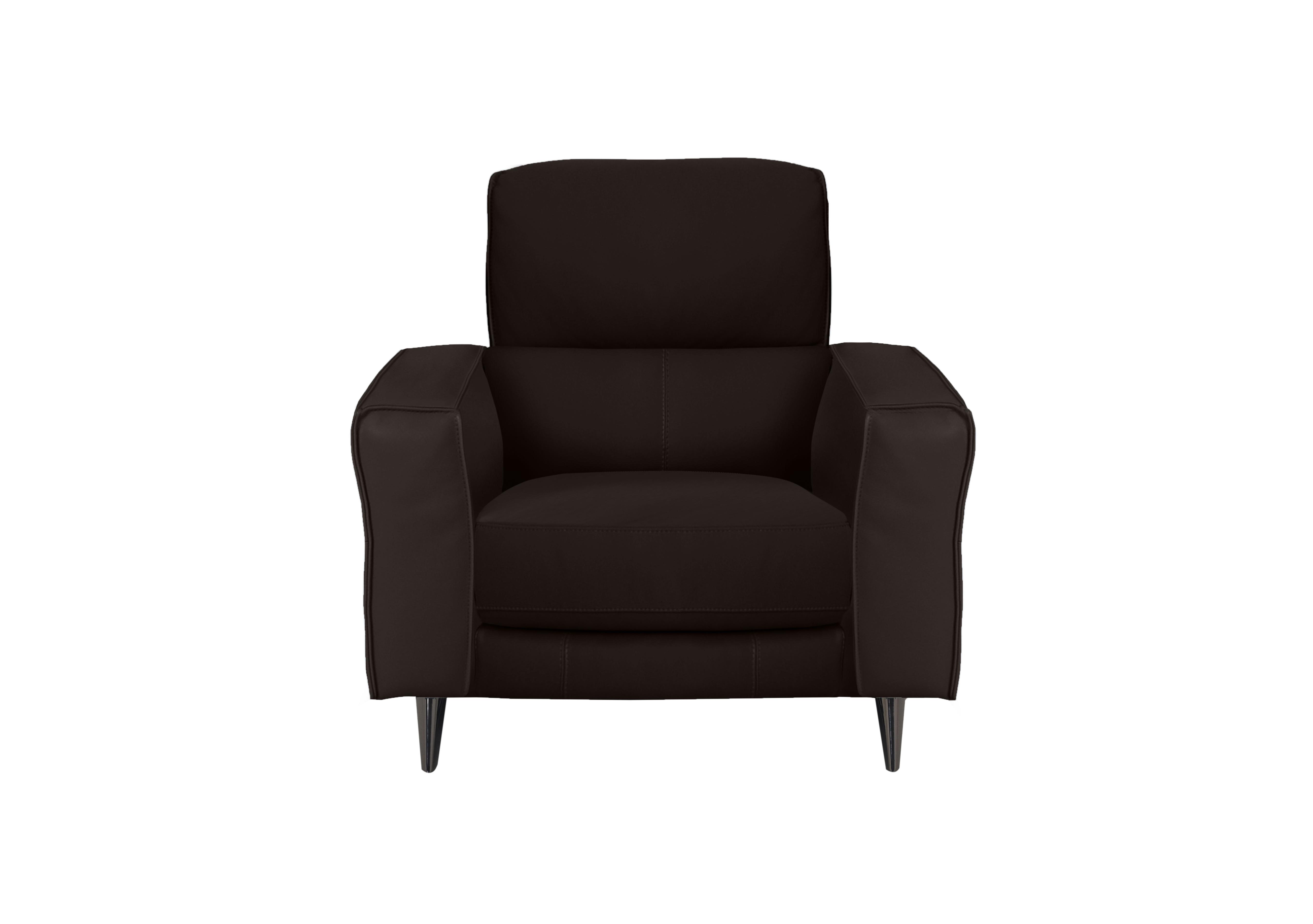 Axel Leather Armchair in Bv-1748 Dark Chocolate on Furniture Village