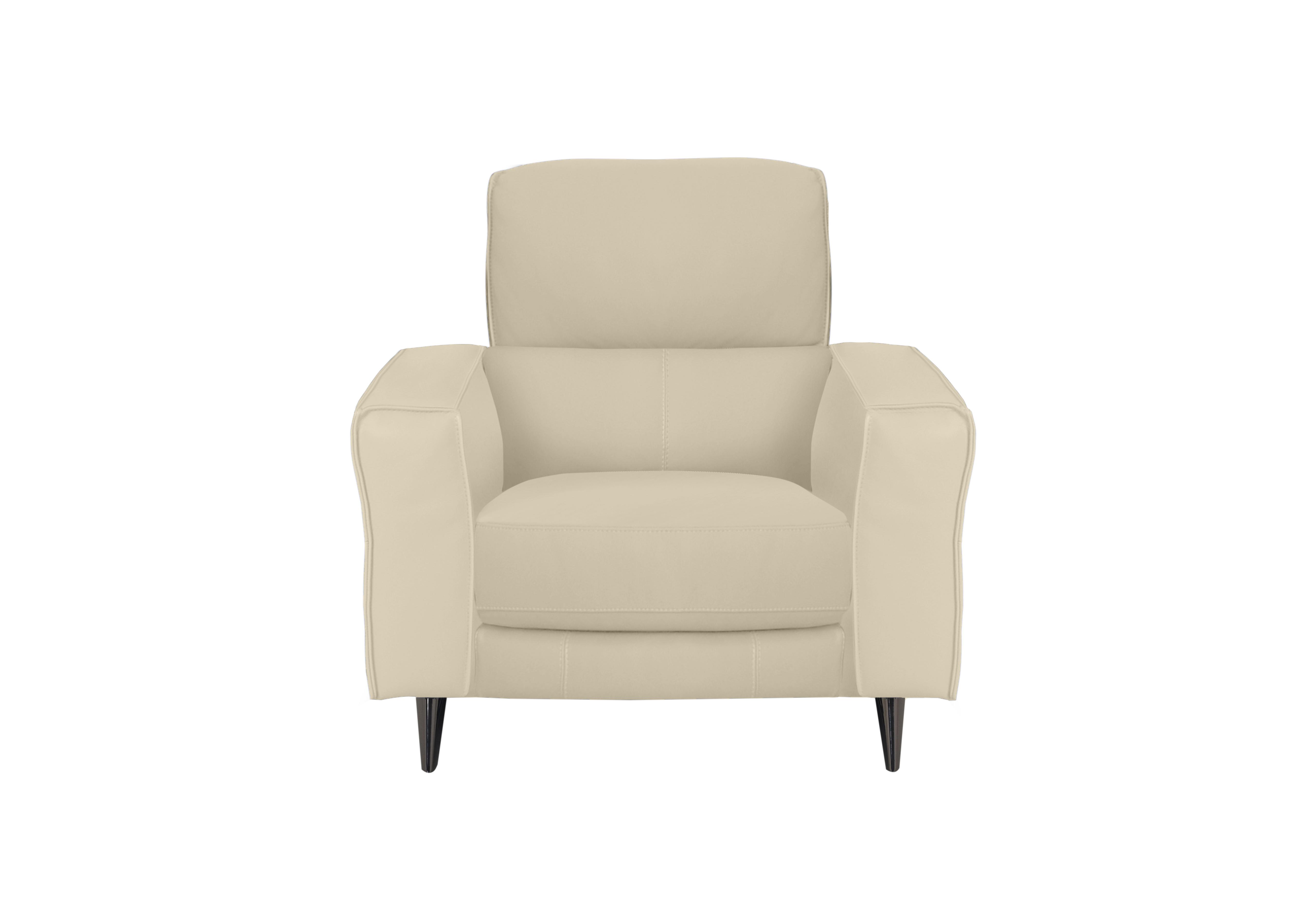Axel Leather Armchair in Bv-862c Bisque on Furniture Village