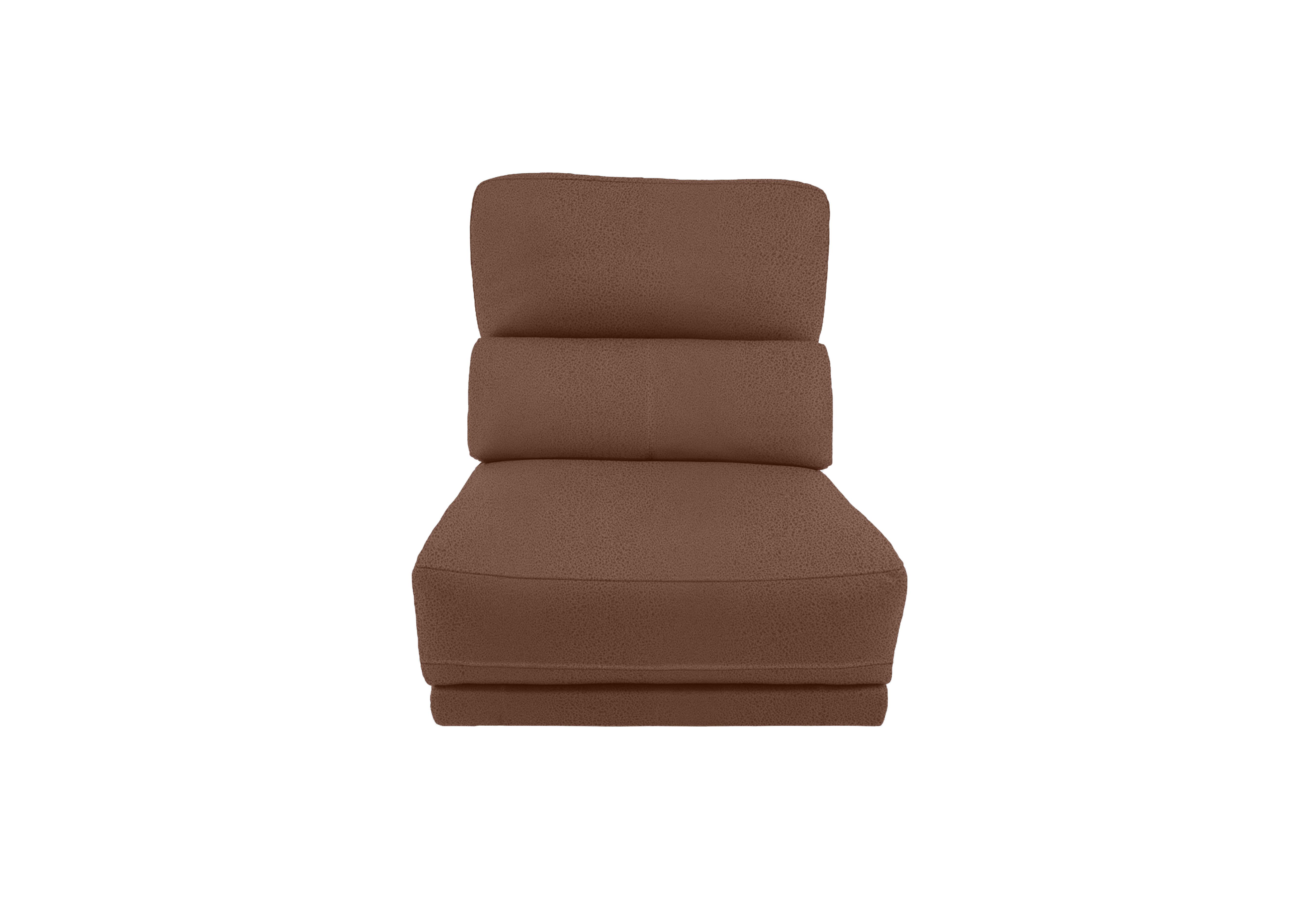 Axel Fabric 1.25 Seater Armless Unit in Bfa-Blj-R05 Dark Taupe on Furniture Village