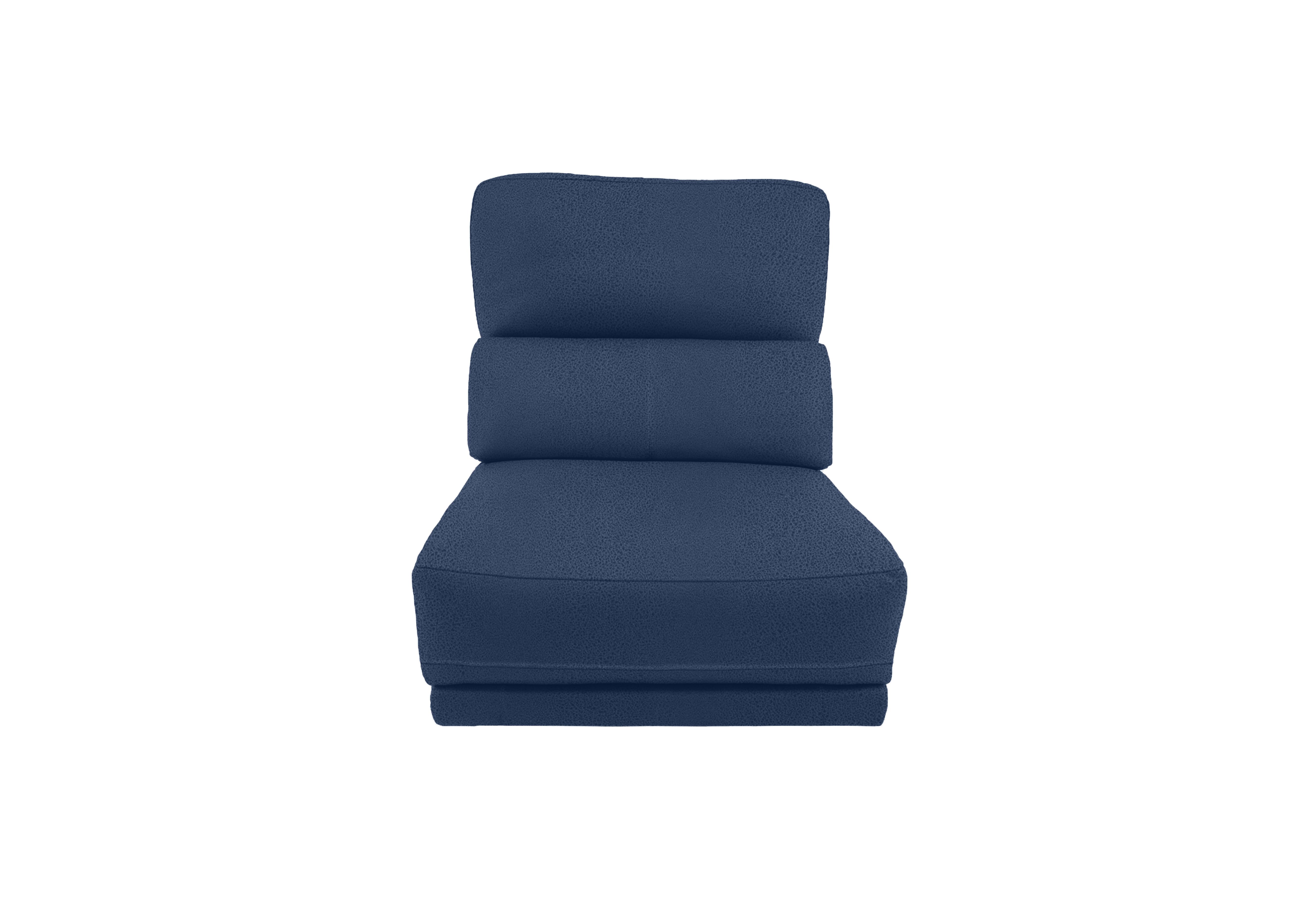 Axel Fabric 1.25 Seater Armless Unit in Bfa-Blj-R10 Blue on Furniture Village