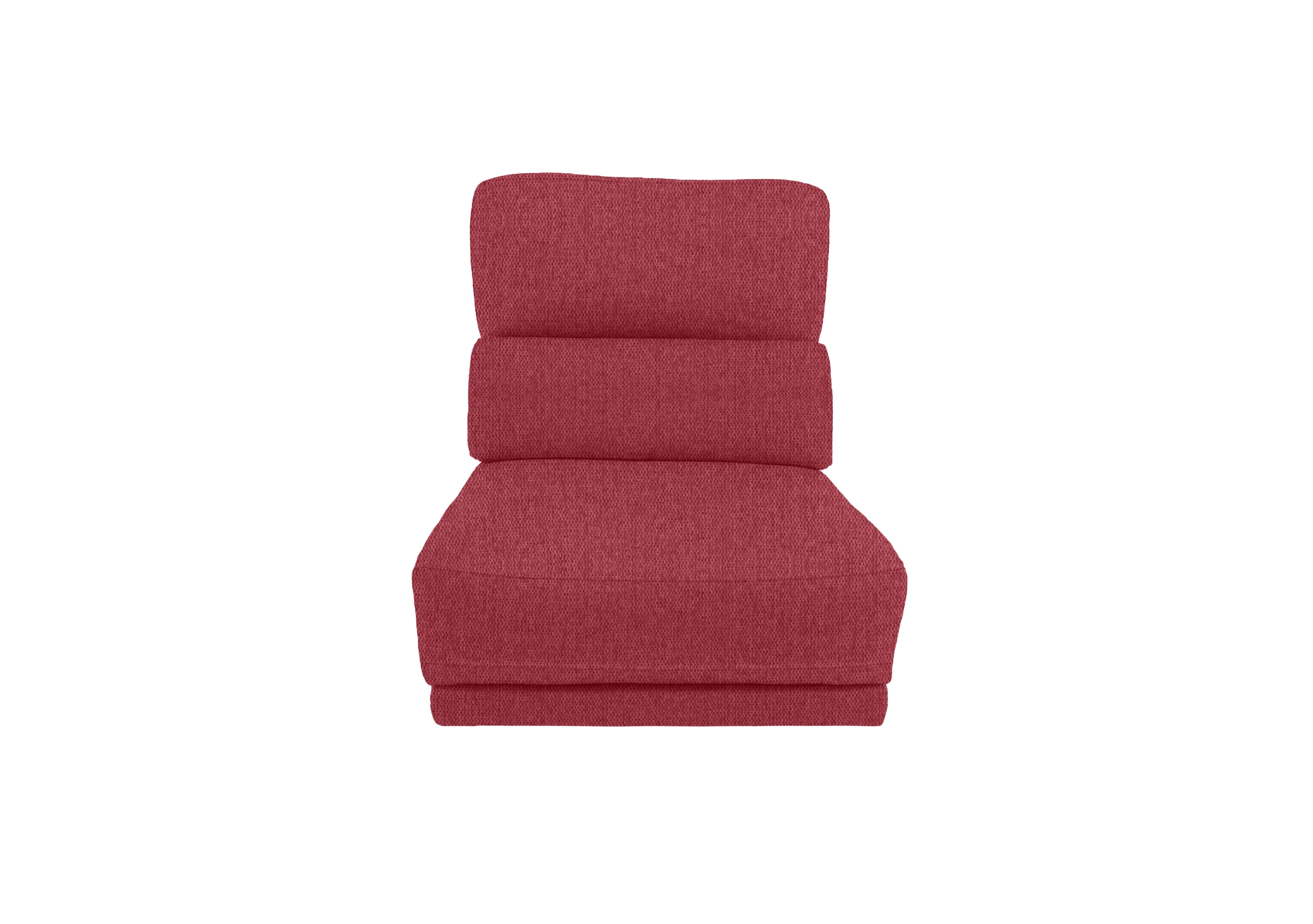 Axel Fabric 1.25 Seater Armless Unit in Fab-Blt-R29 Red on Furniture Village