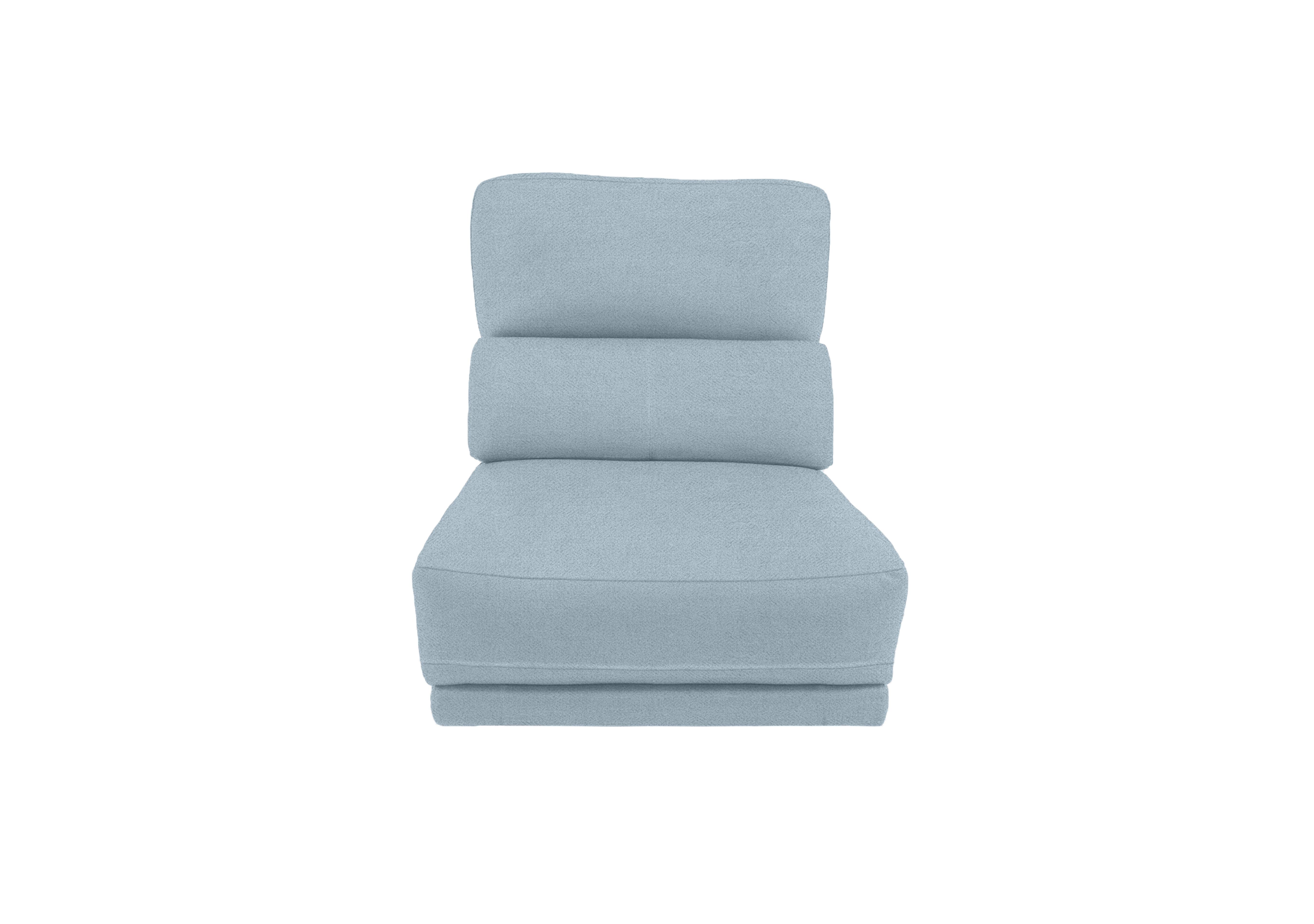 Axel Fabric 1.25 Seater Armless Unit in Fab-Meo-R17 Baby Blue on Furniture Village