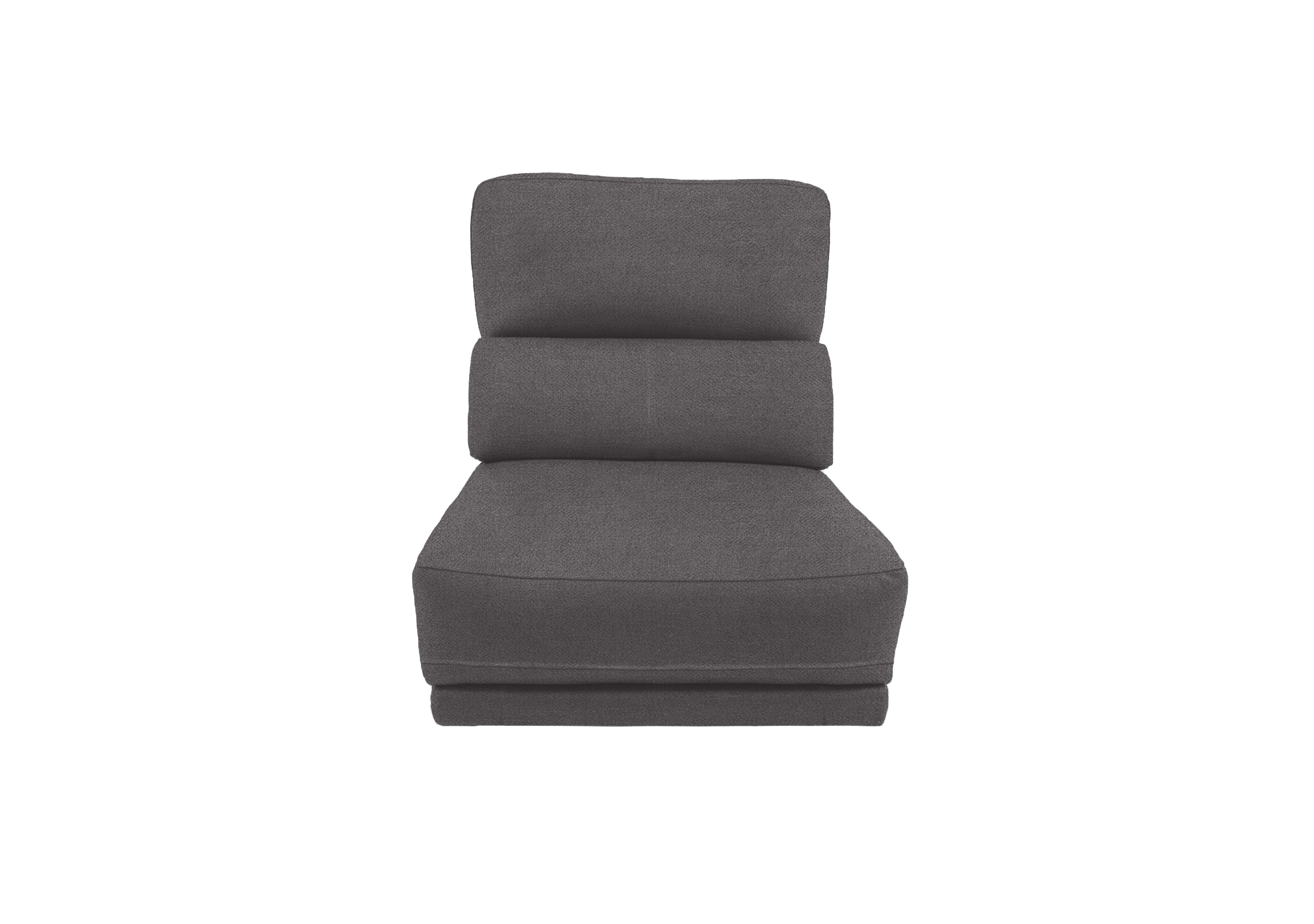 Axel Fabric 1.25 Seater Armless Unit in Fab-Meo-R25 Iron Grey on Furniture Village