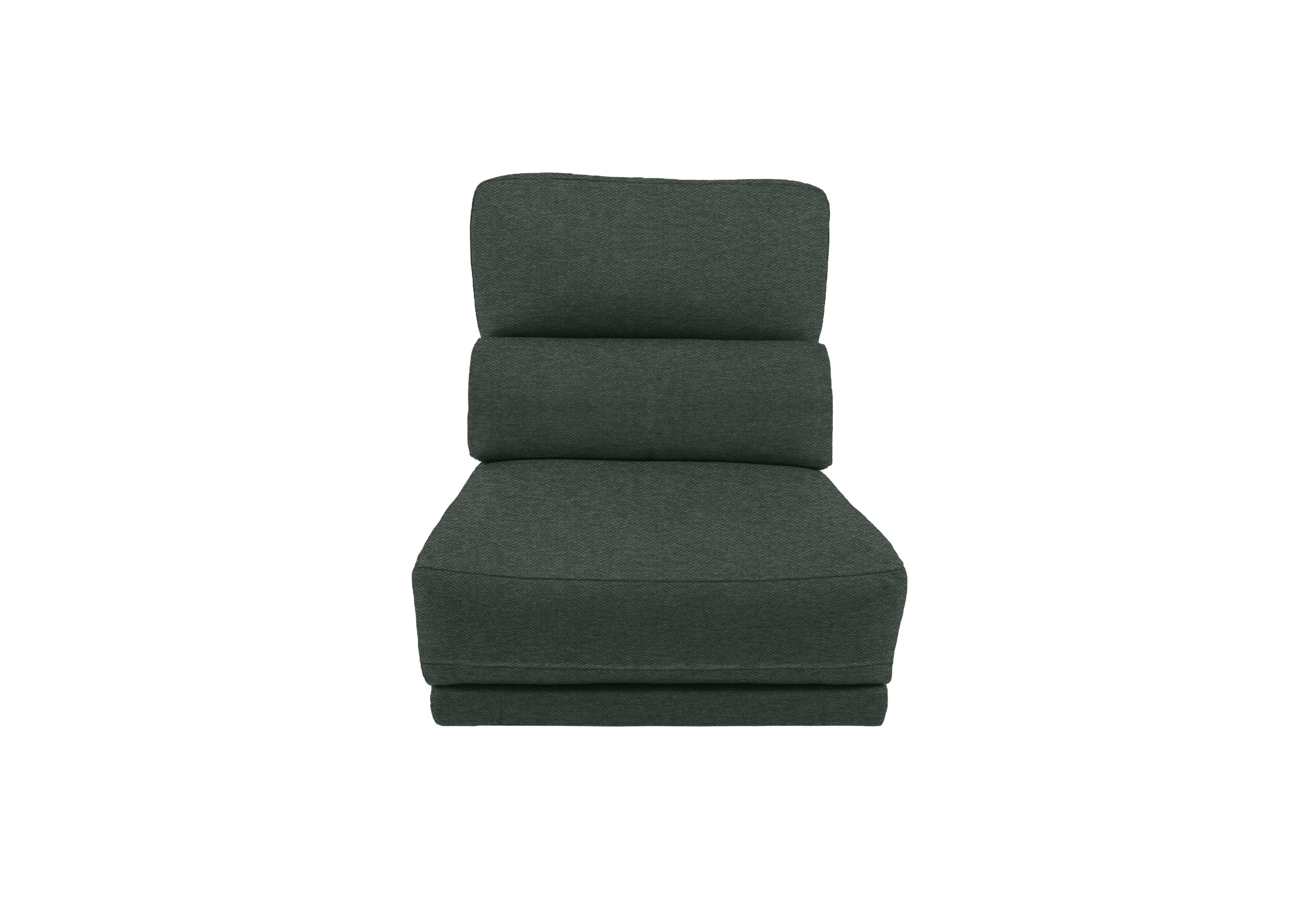Axel Fabric 1.25 Seater Armless Unit in Fab-Ska-R48 Moss Green on Furniture Village