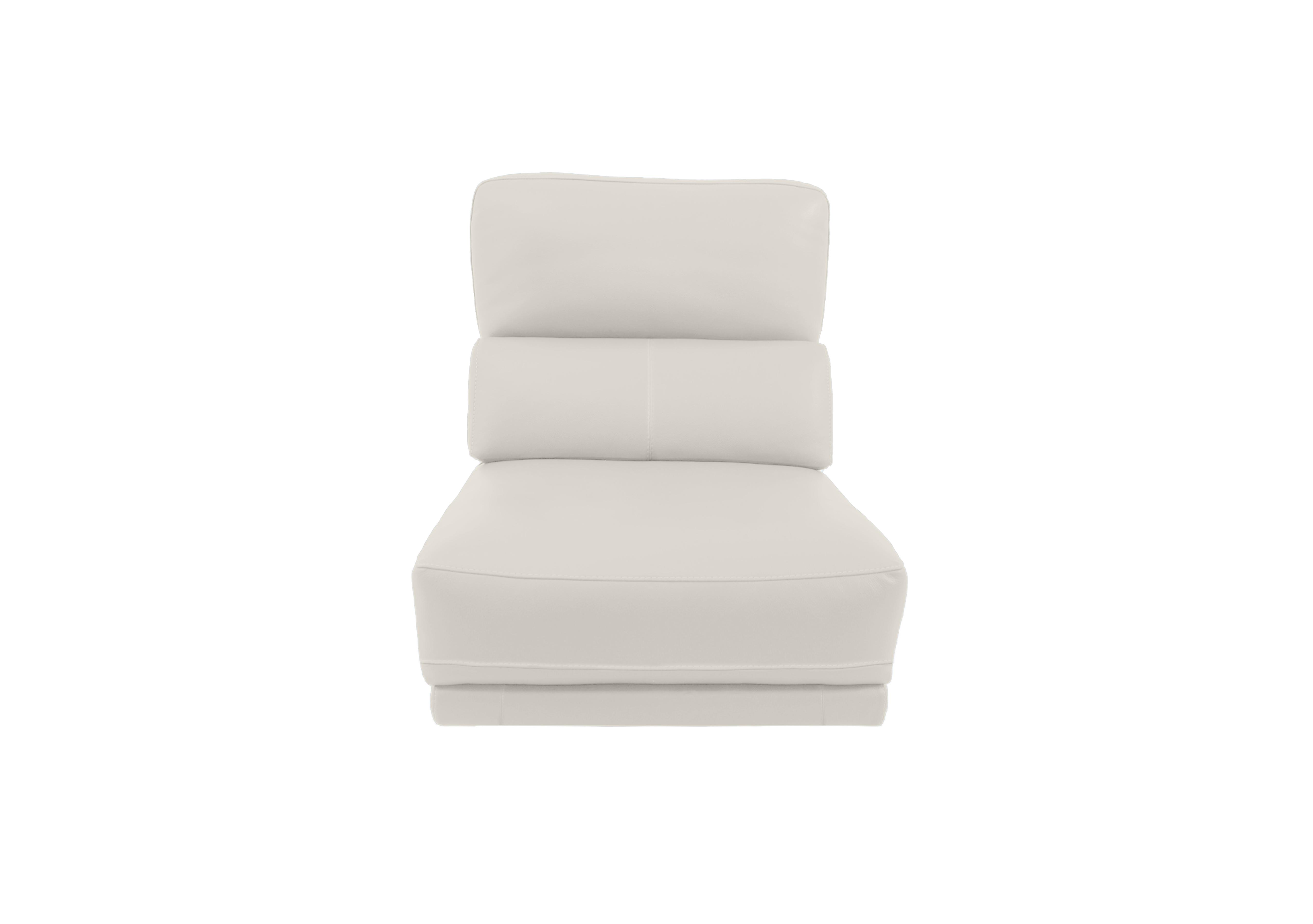 Axel Leather 1.25 Seater Armless Unit in Bv-156e Frost on Furniture Village