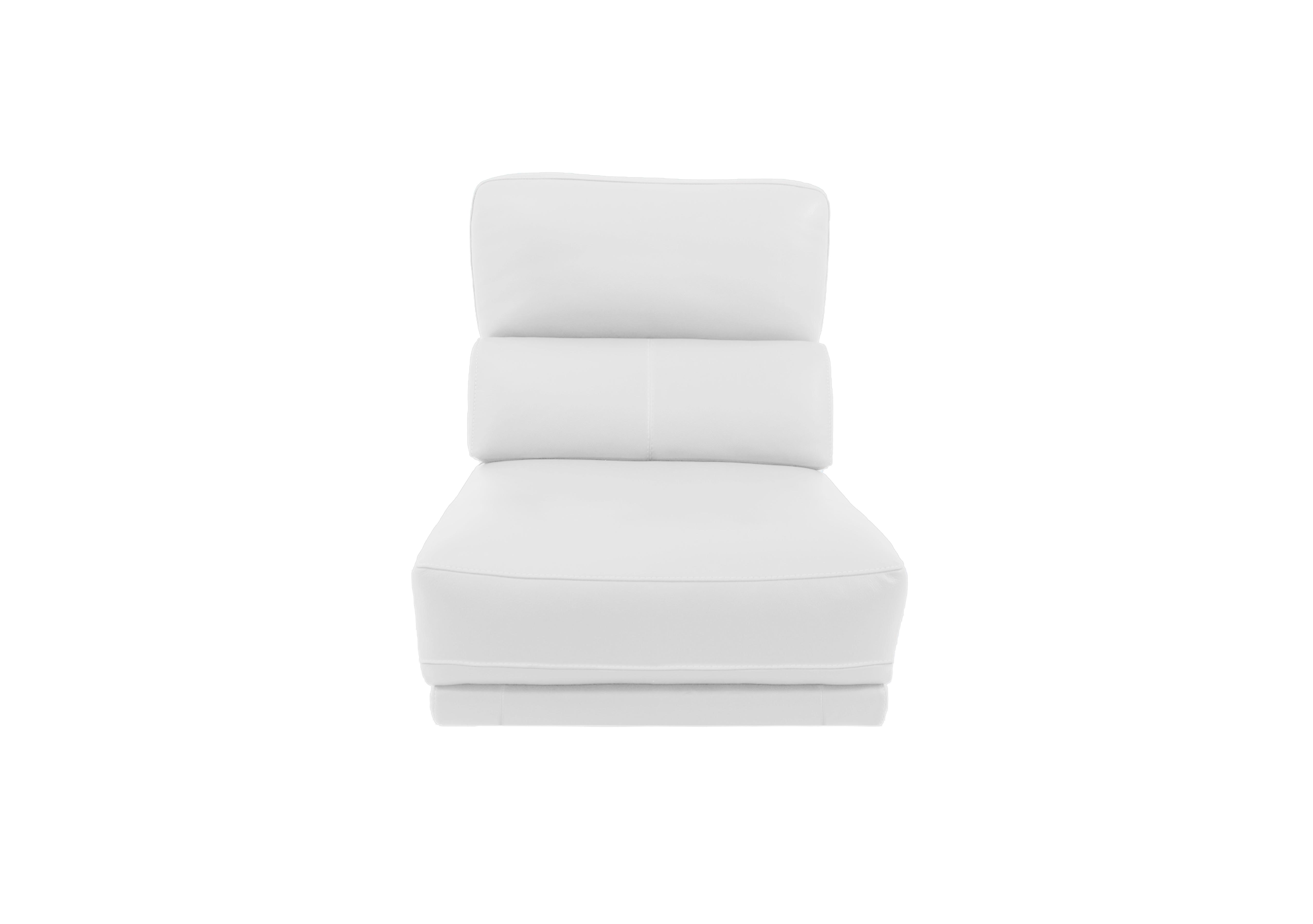 Axel Leather 1.25 Seater Armless Unit in Bv-744d Star White on Furniture Village