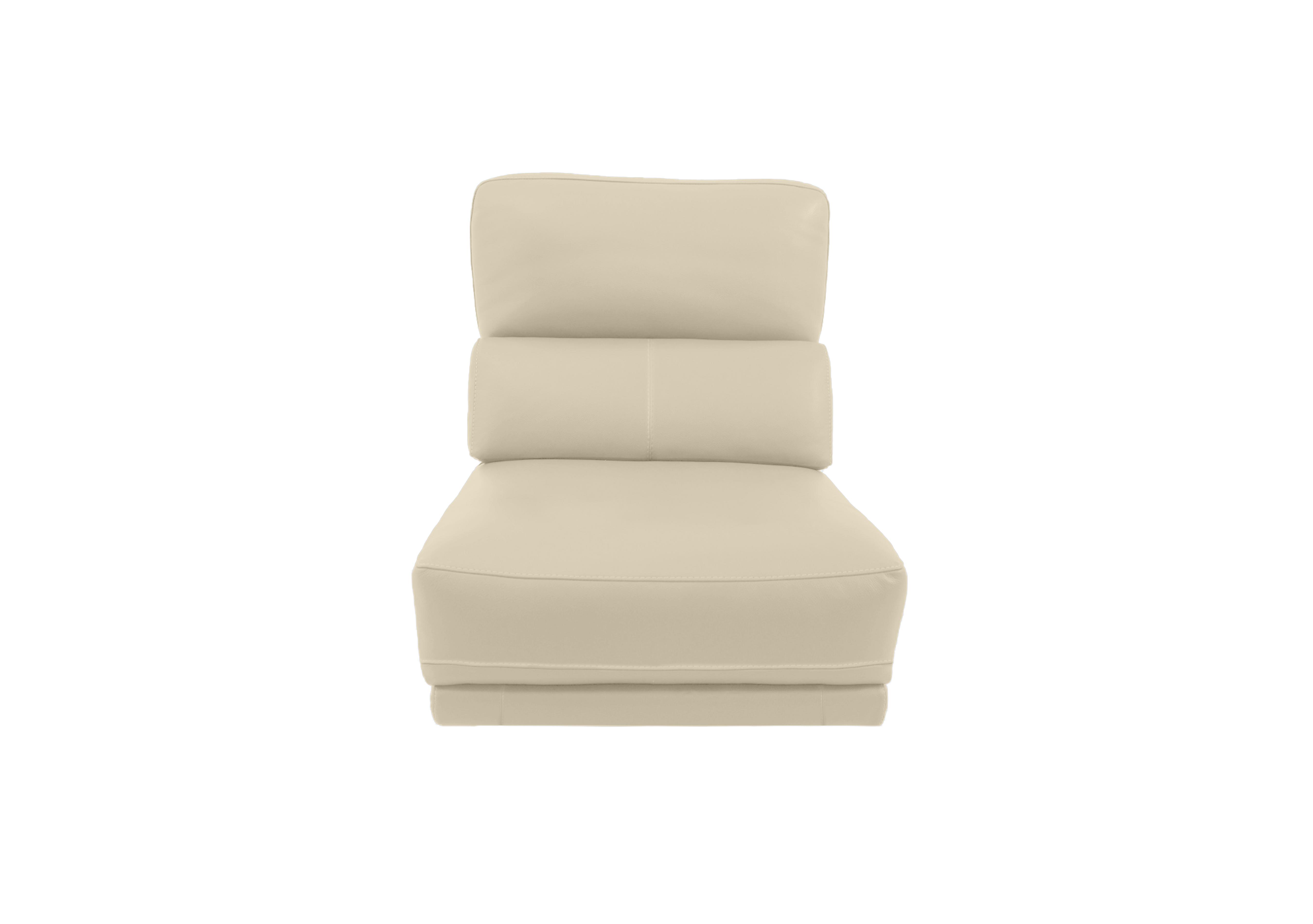 Axel Leather 1.25 Seater Armless Unit in Bv-862c Bisque on Furniture Village