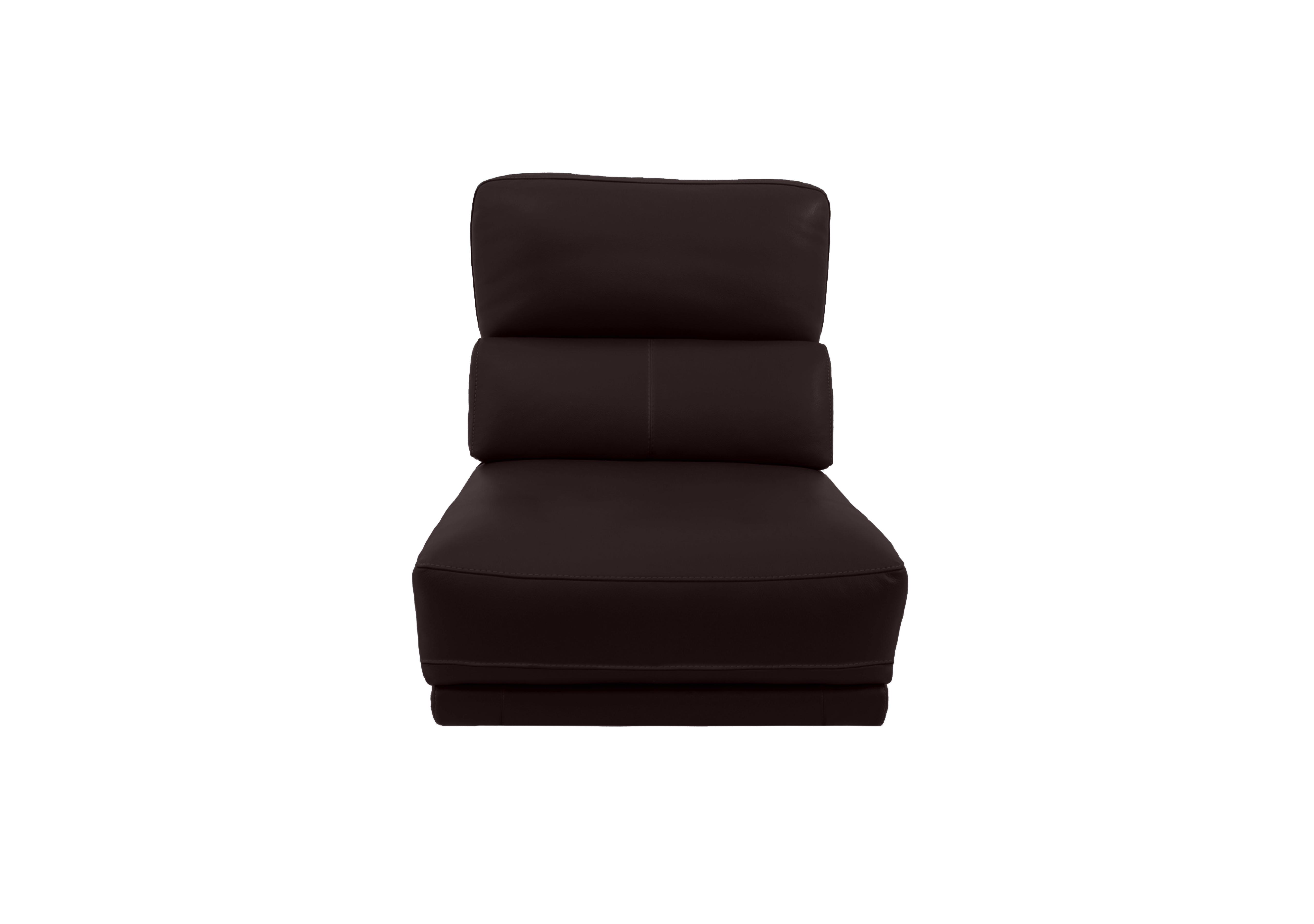 Axel Leather 1.25 Seater Armless Unit in Hw-886c Espresso on Furniture Village