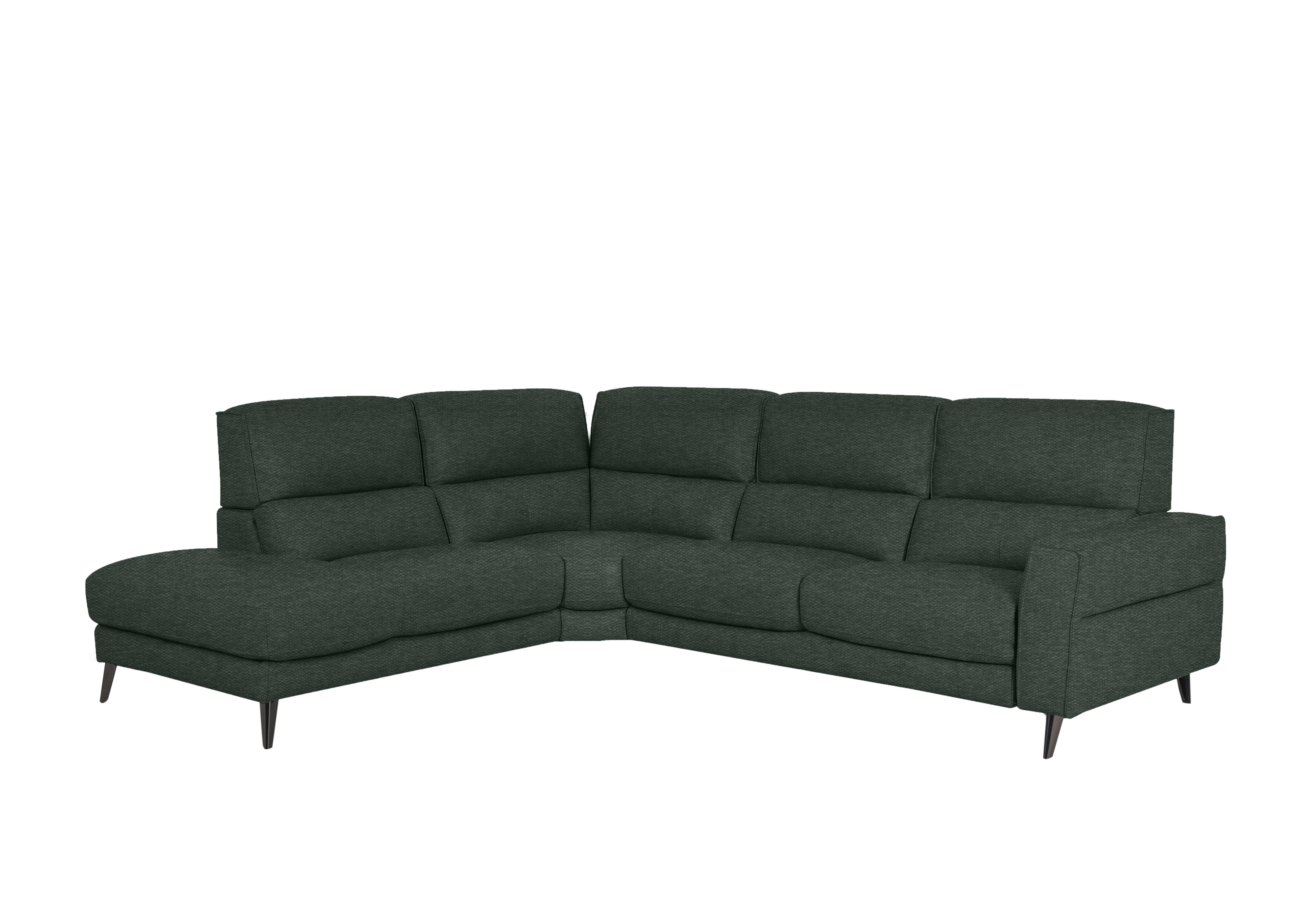 Axel Fabric Chaise End Sofa in Fab-Ska-R48 Moss Green on Furniture Village