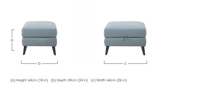 Axel Leather Storage Footstool in  on Furniture Village