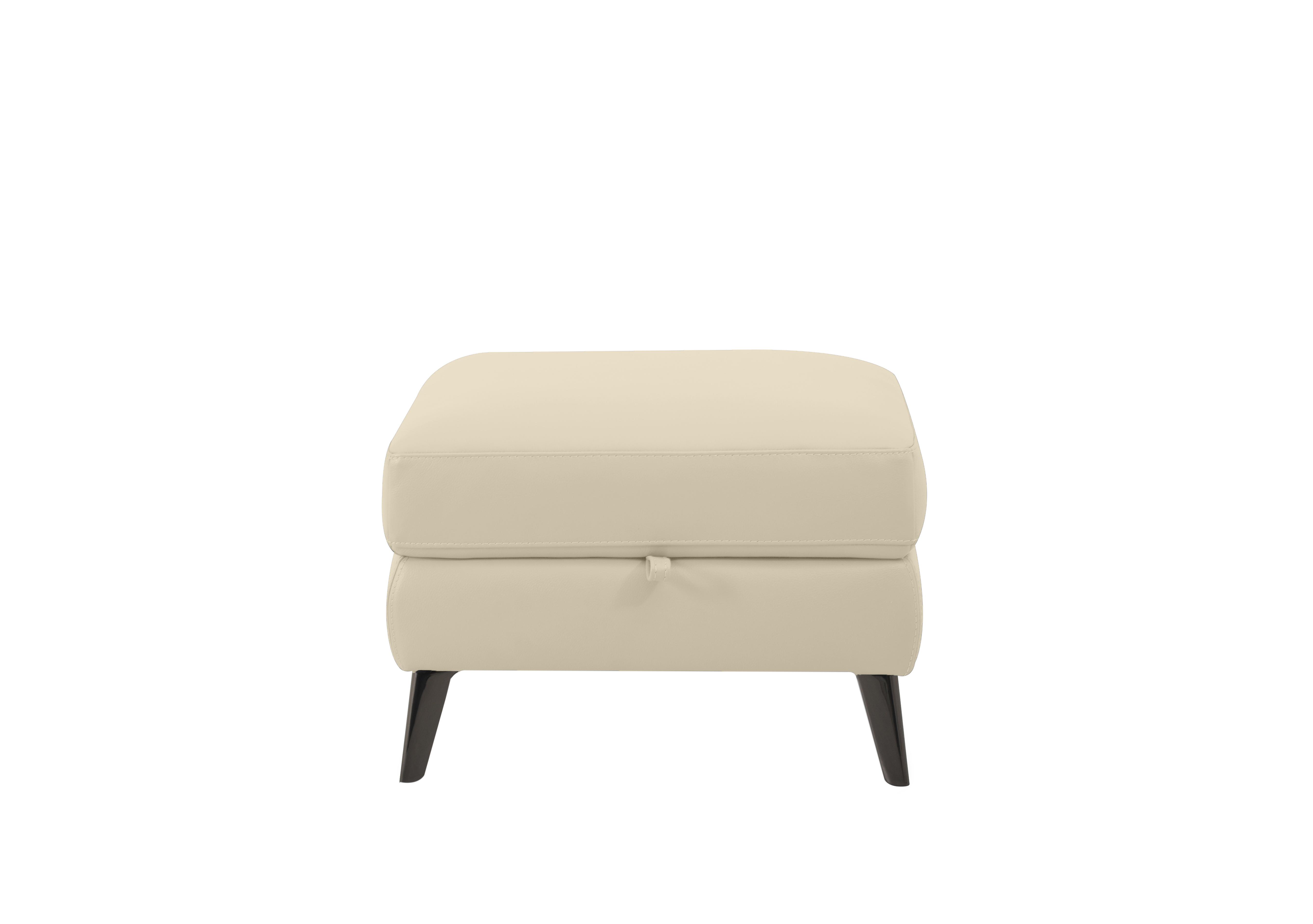 Axel Leather Storage Footstool in Bv-862c Bisque on Furniture Village