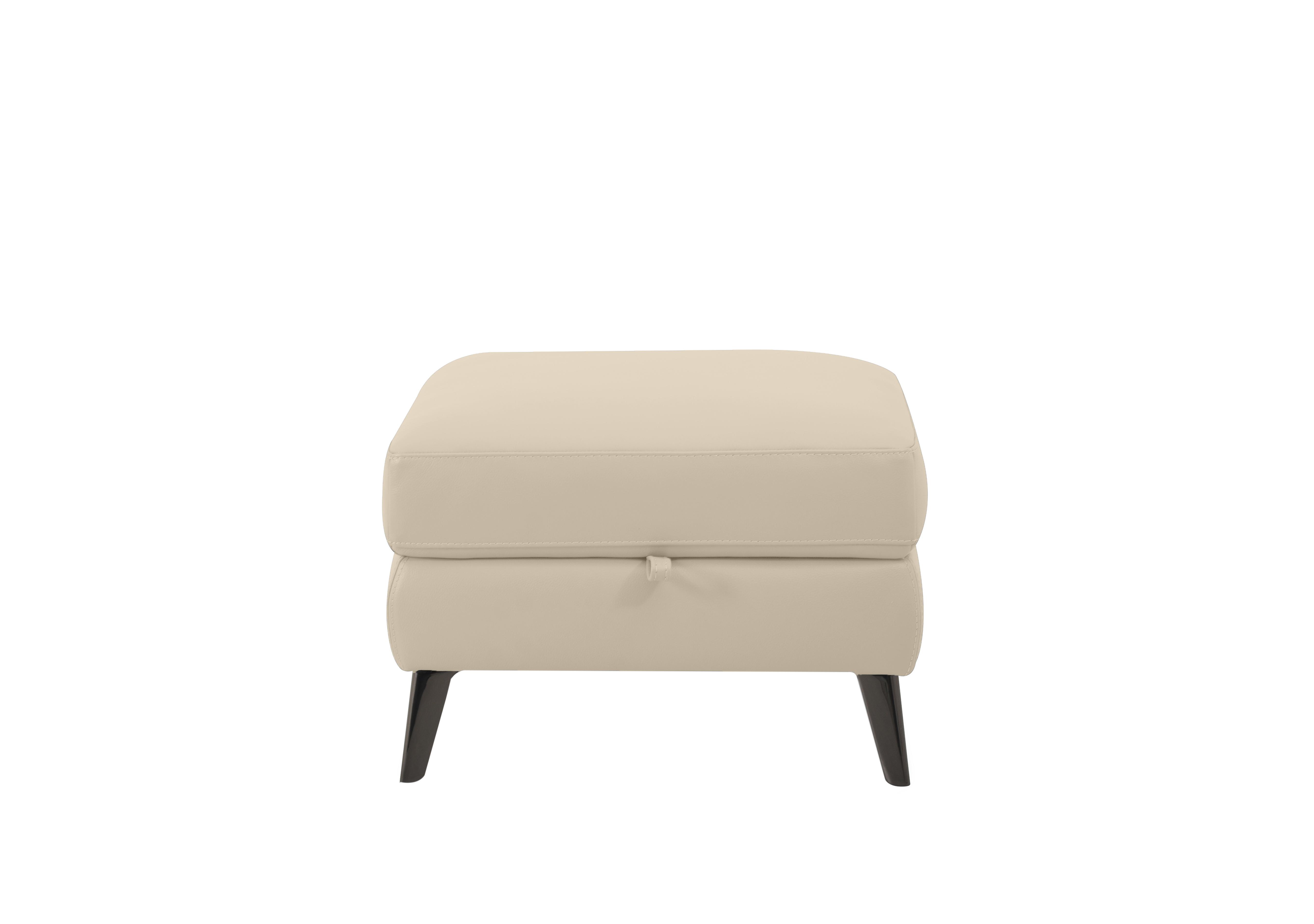 Axel Leather Storage Footstool in Nc-862c Bisque on Furniture Village