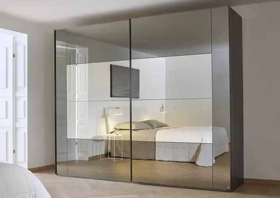 Cheap 2 door mirrored wardrobe top