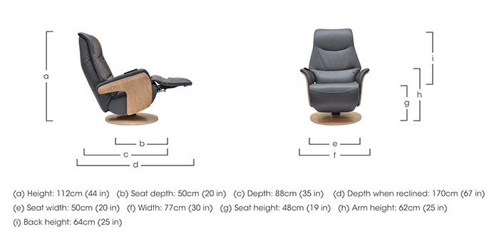 Olaf Leather Power Swivel Recliner Chair in  on Furniture Village