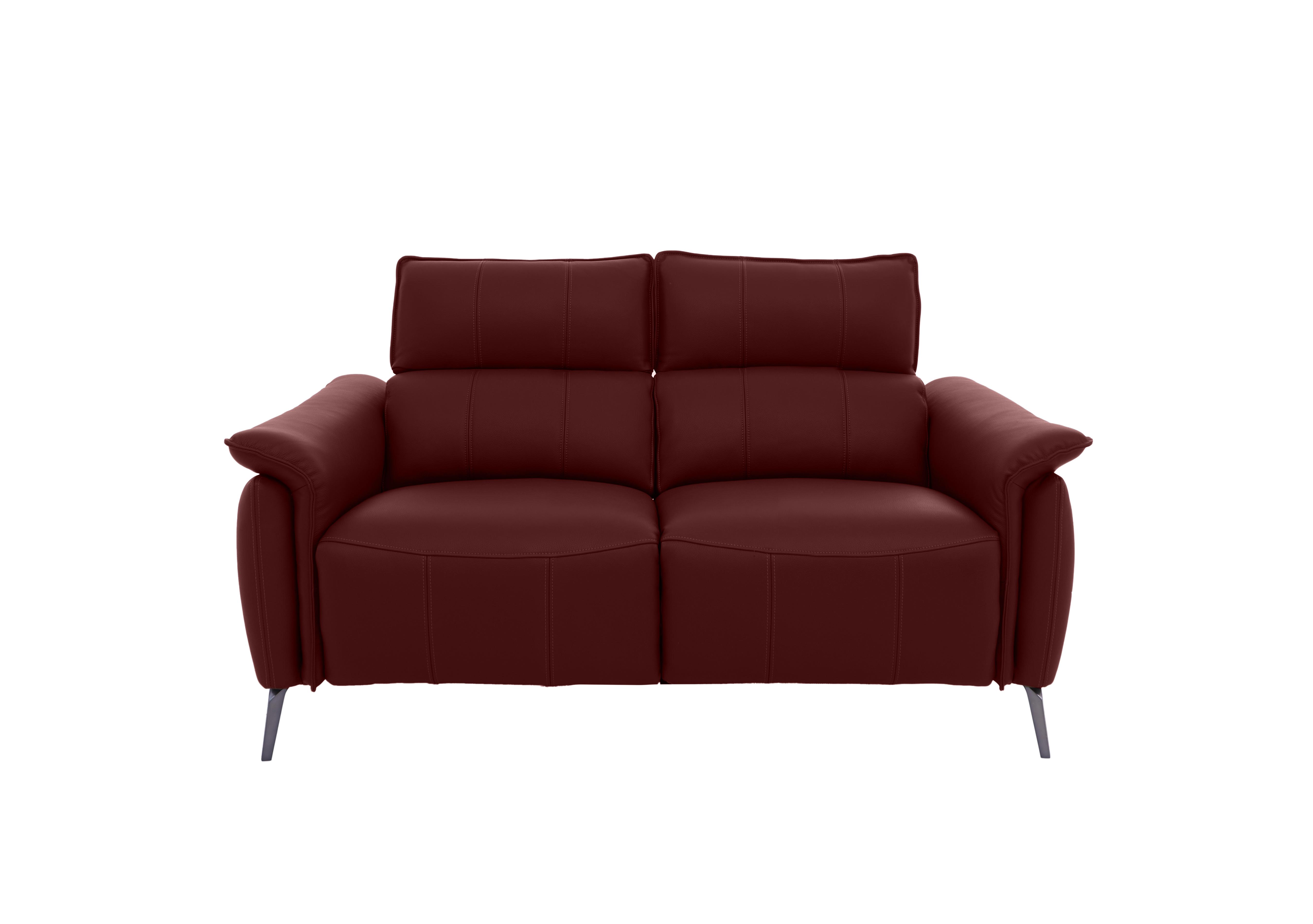 Jude 2 Seater Leather Sofa in Montana Ruby Cat-60/15 on Furniture Village