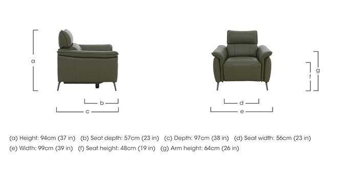 Jude Leather Armchair in  on Furniture Village