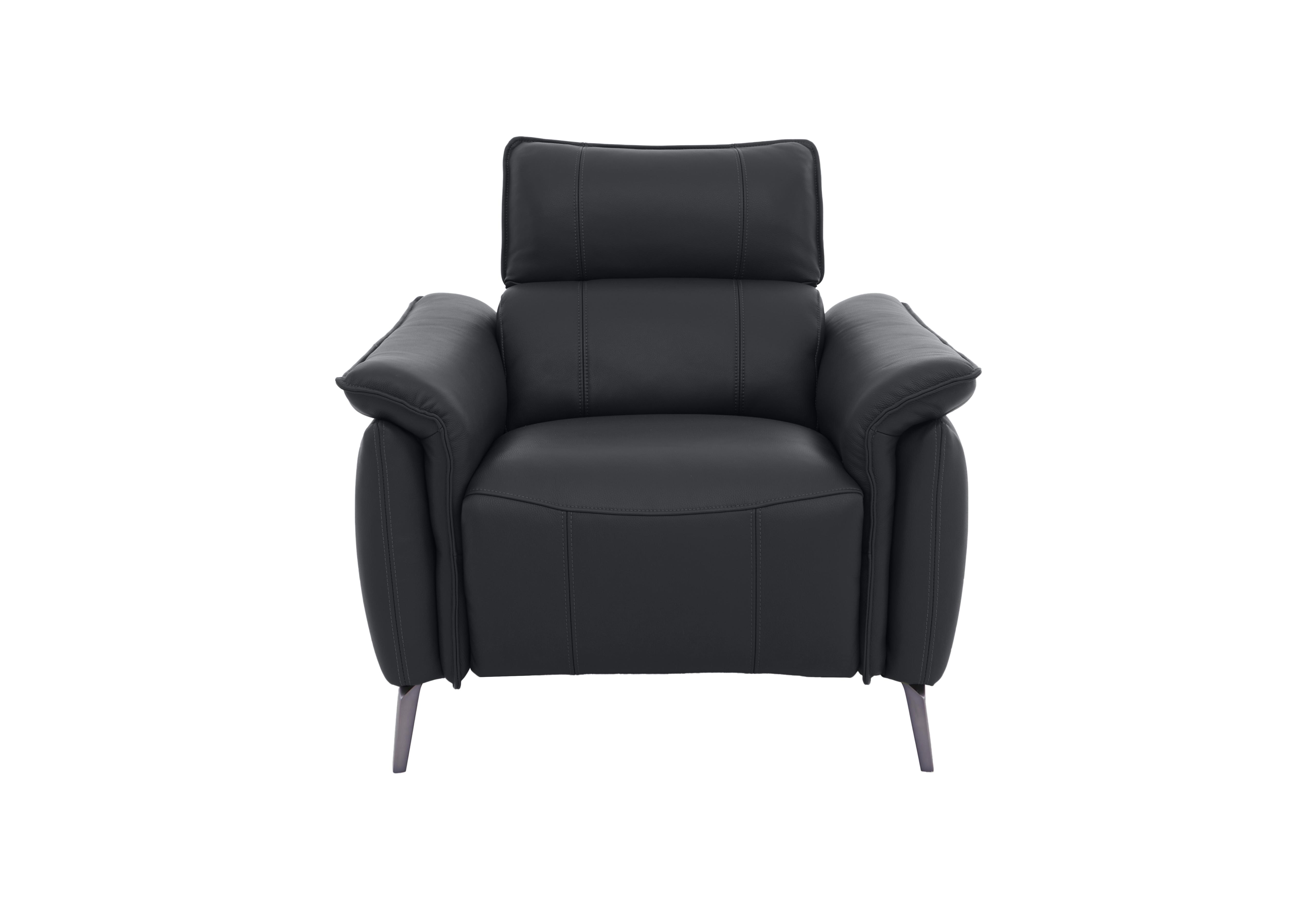 Jude Leather Armchair in Montana Lavender Gry Cat-60/18 on Furniture Village