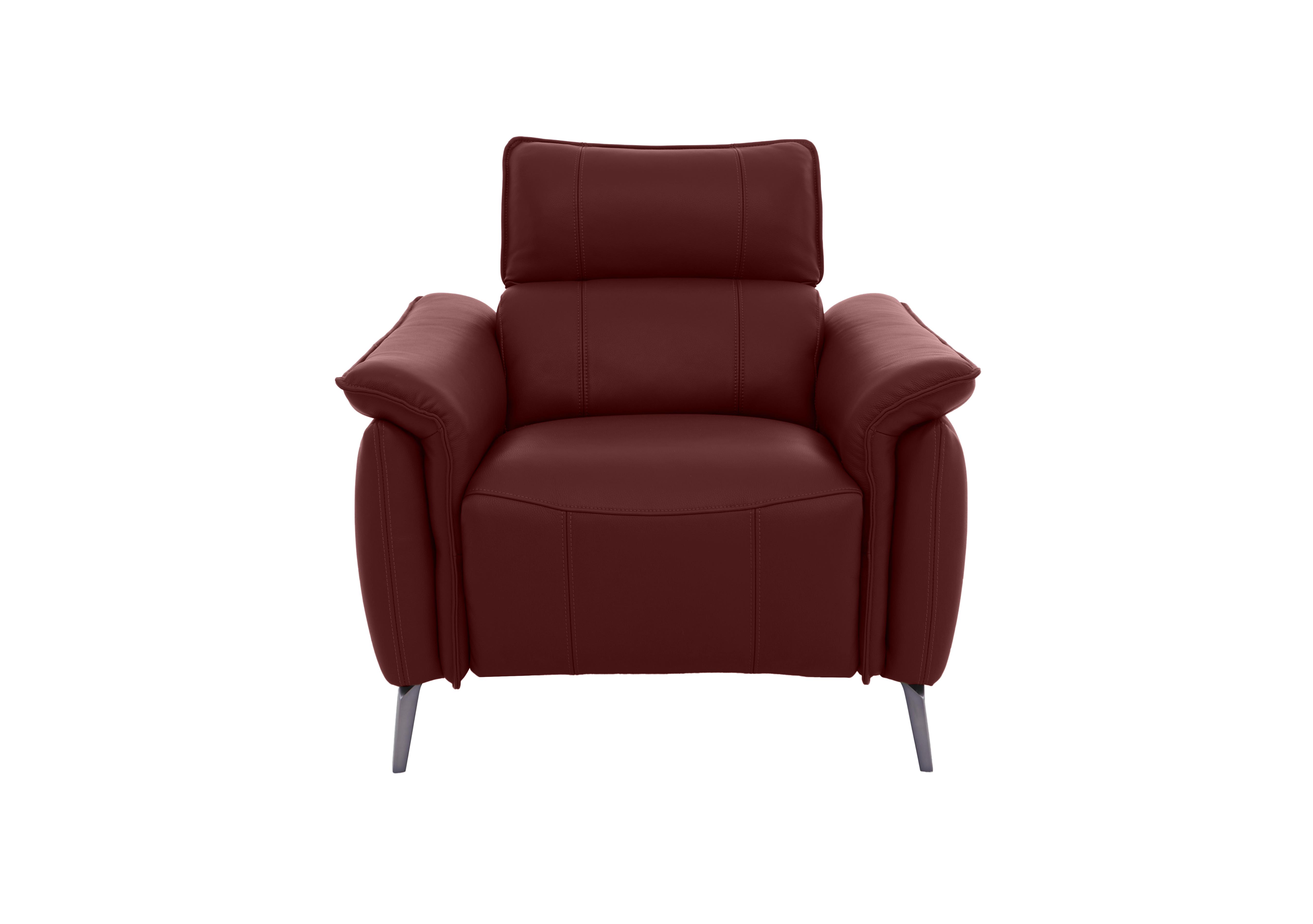 Jude Leather Armchair in Montana Ruby Cat-60/15 on Furniture Village