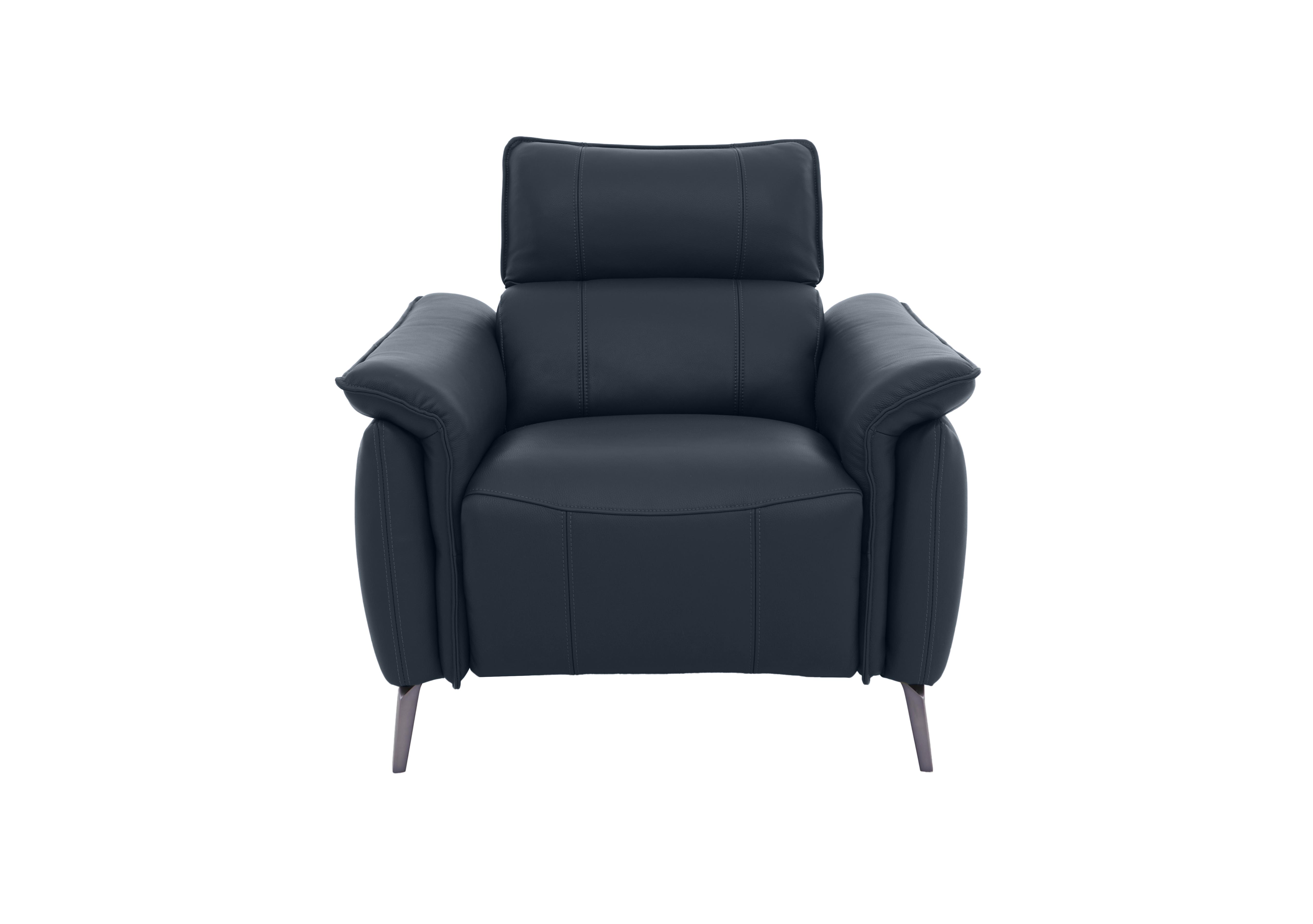 Jude Leather Armchair in Oslo Peacock Cat-40/09 on Furniture Village