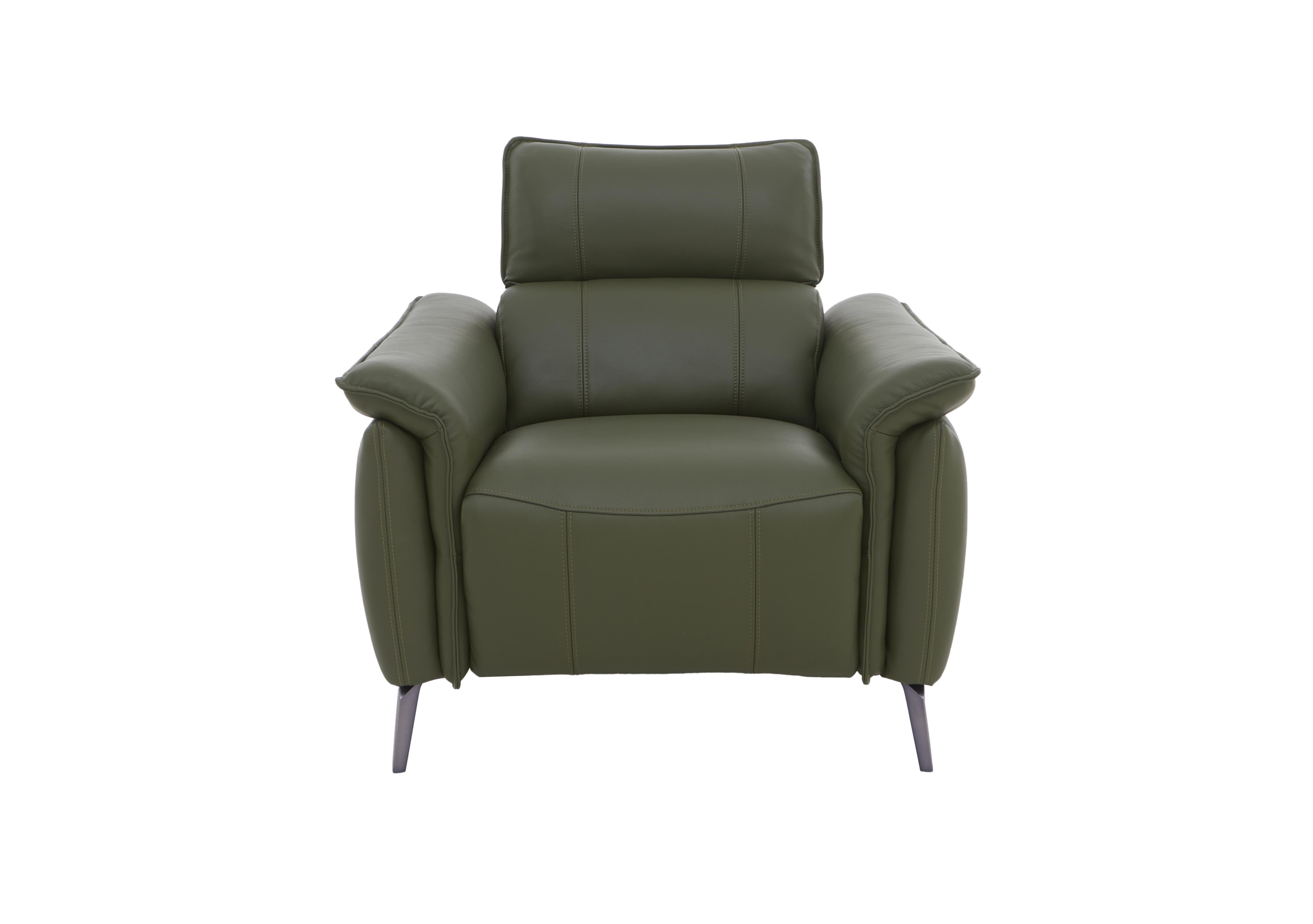 Jude Leather Armchair in Oslo Pine Cat-40/10 on Furniture Village