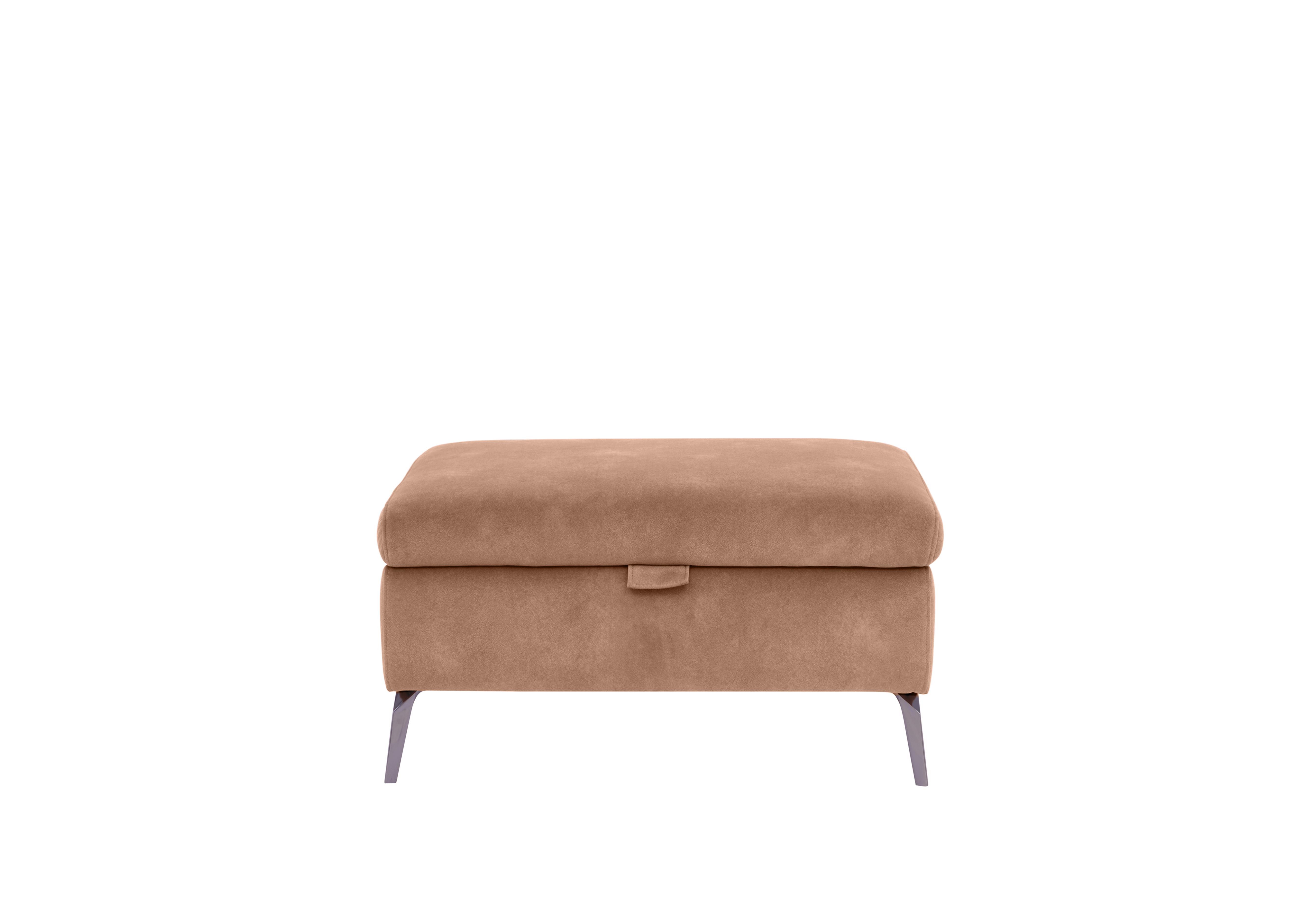 Jude Fabric Storage Footstool in Dexter Sand 43507 on Furniture Village