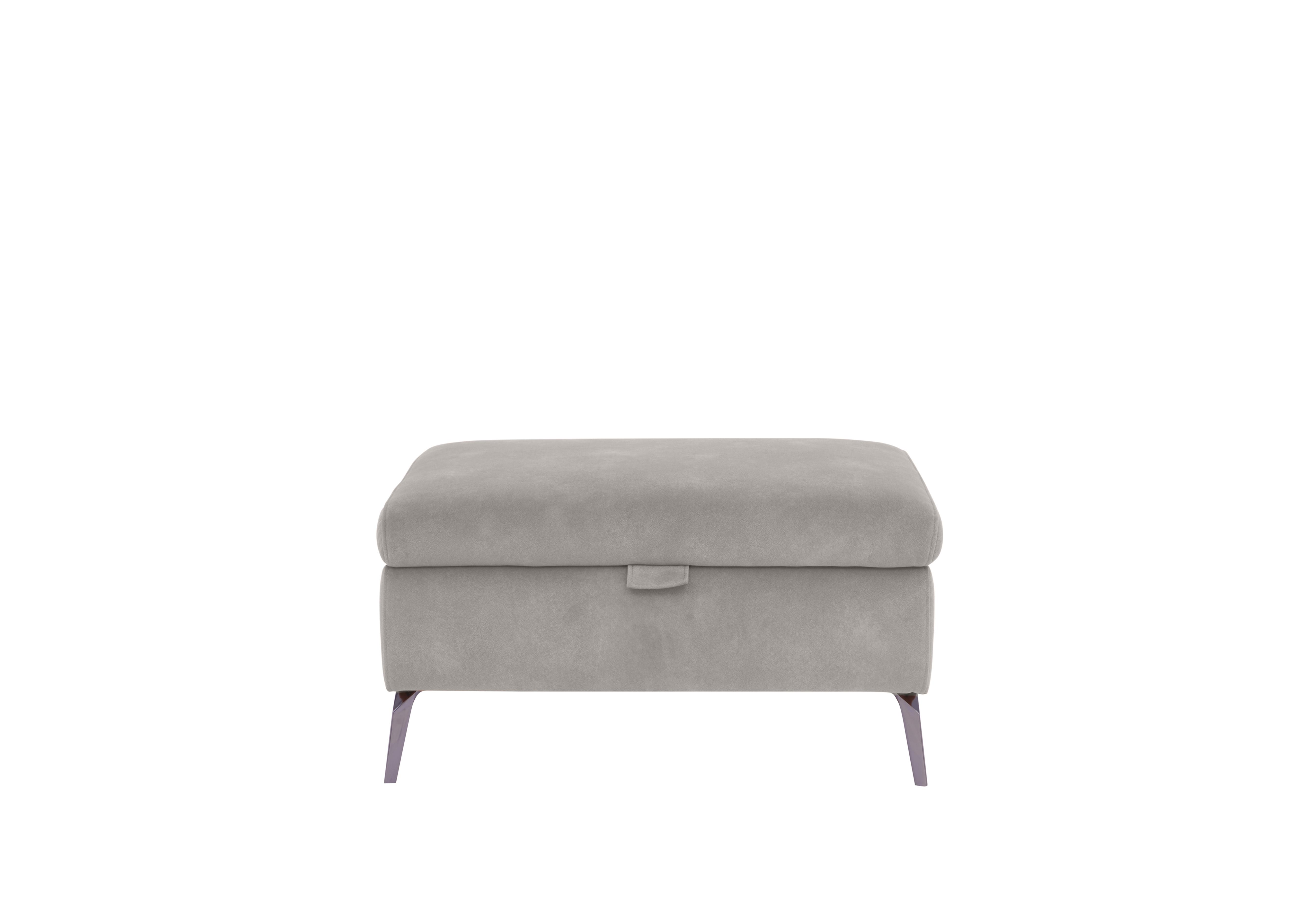 Jude Fabric Storage Footstool in Dexter Stone 43502 on Furniture Village