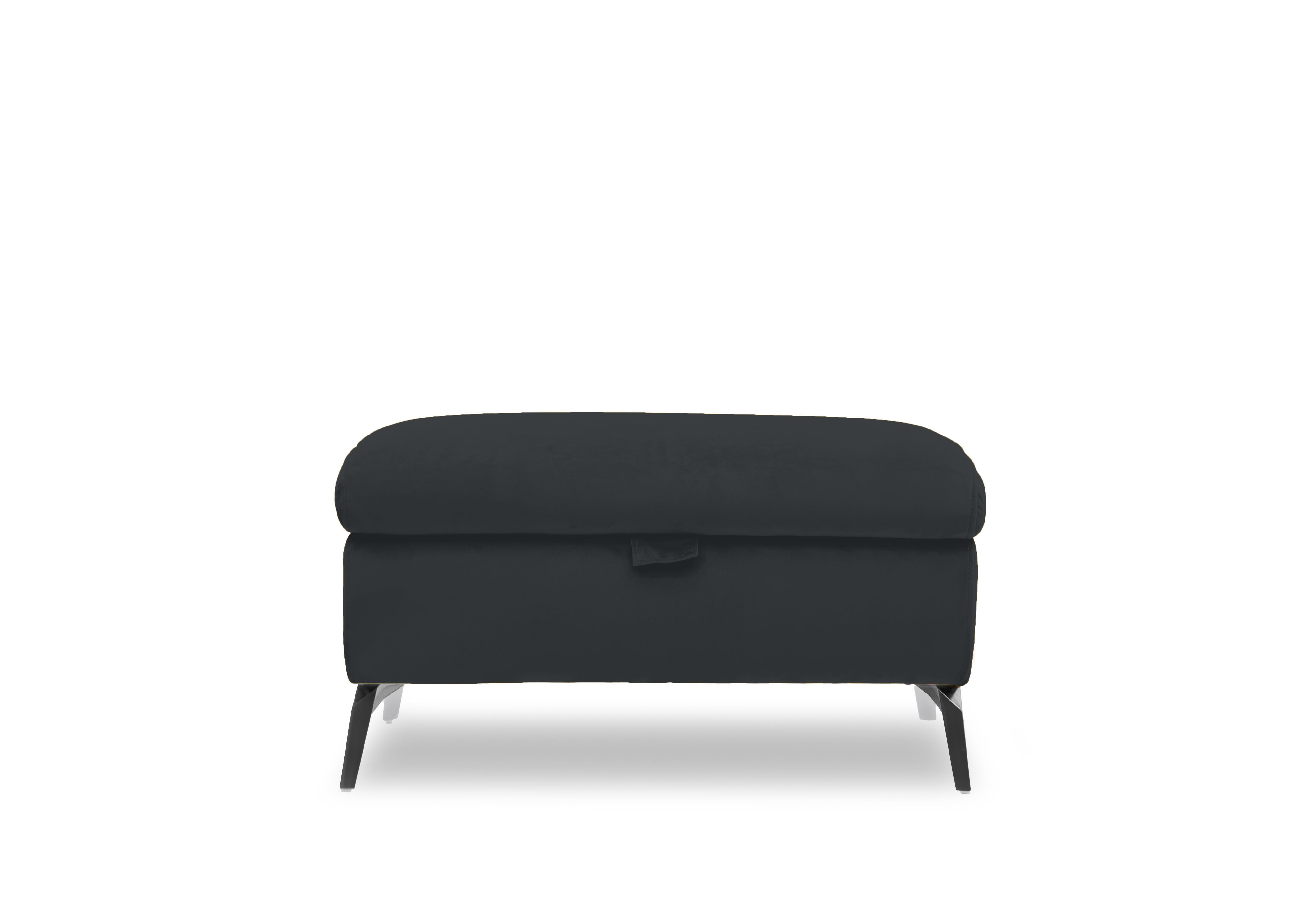 Jude Fabric Storage Footstool in Opulence Charcoal 51002 on Furniture Village