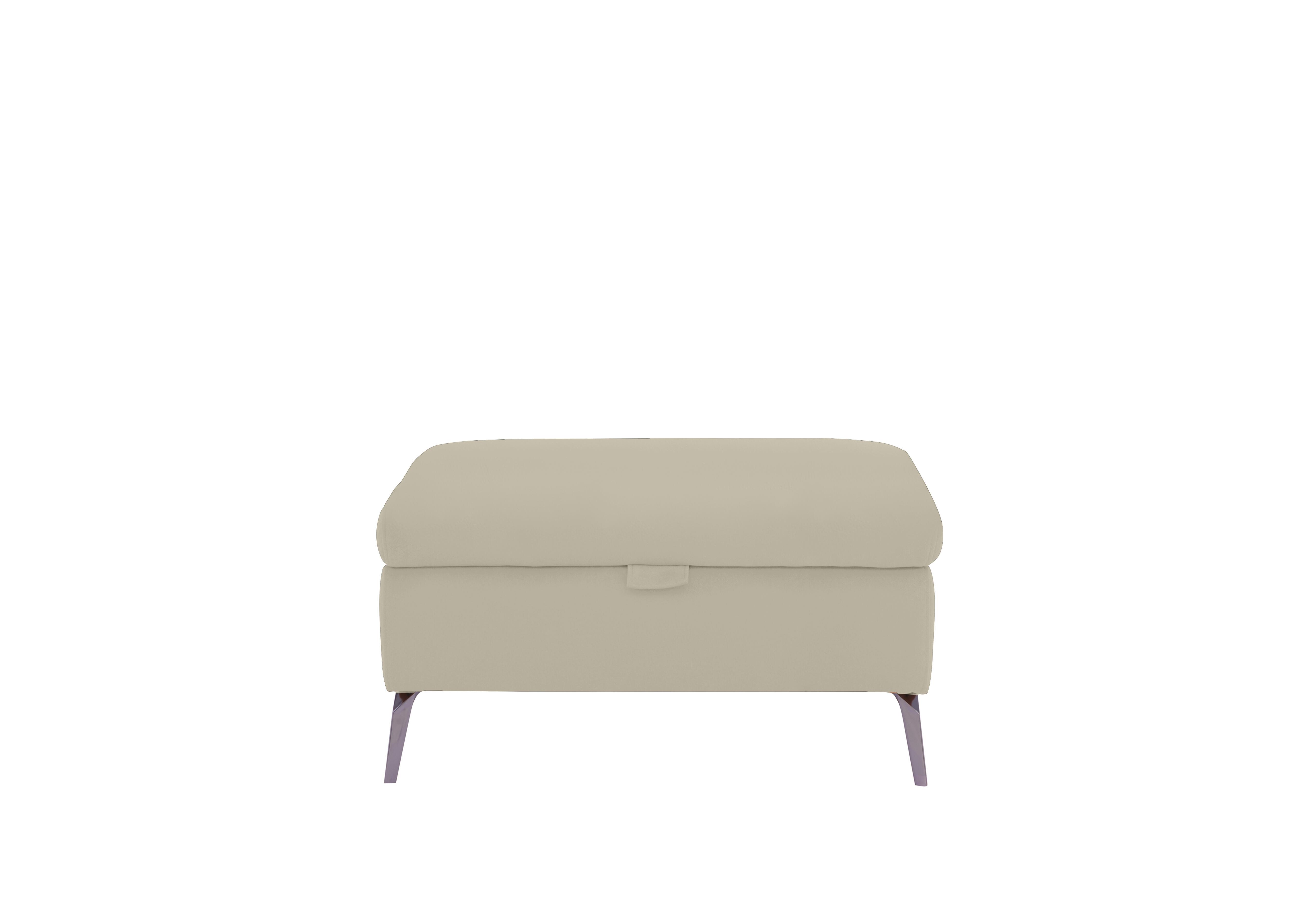 Jude Leather Storage Footstool in Montana Bone China Cat-60/05 on Furniture Village