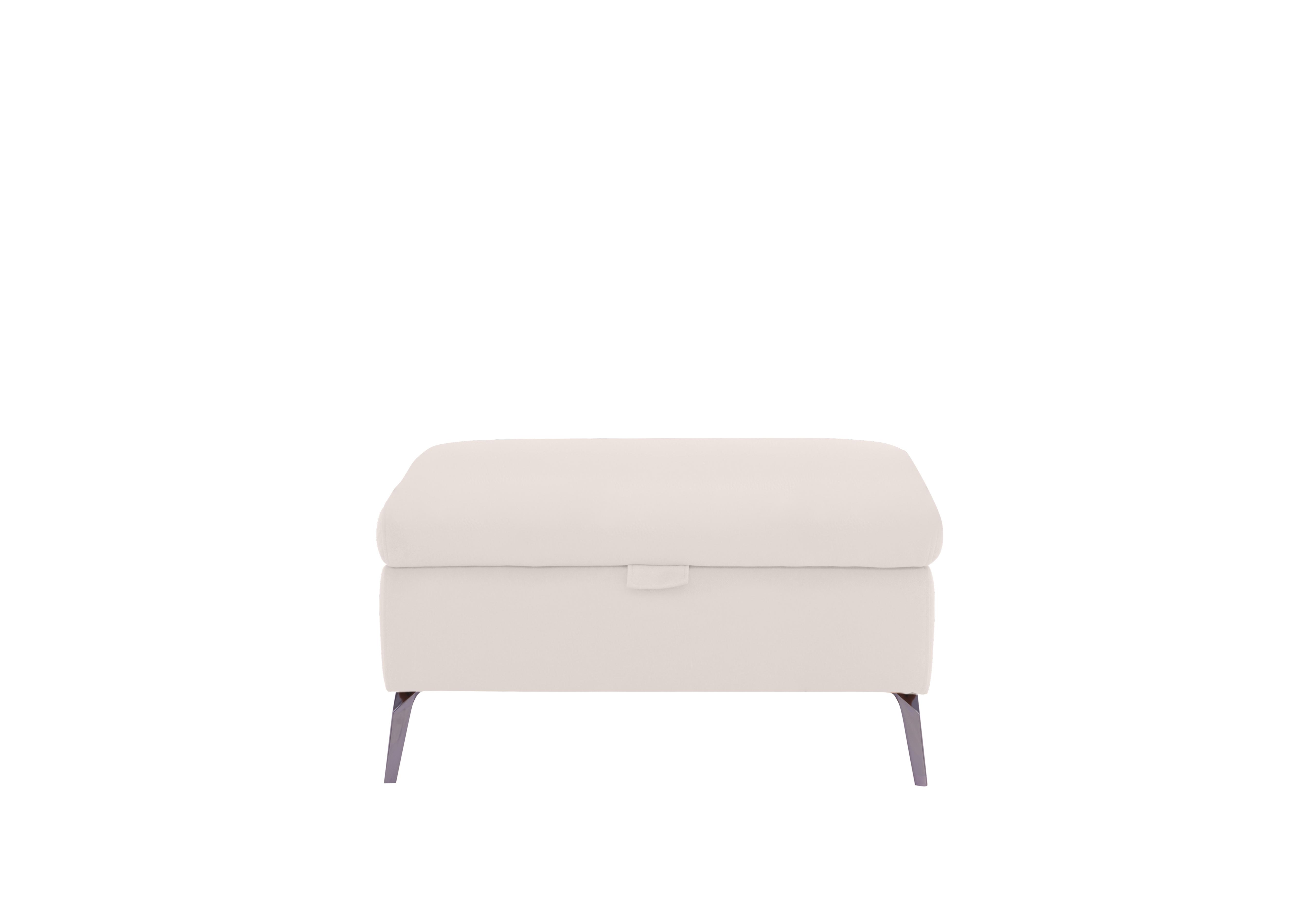 Jude Leather Storage Footstool in Oslo Cotton Cat-40/13 on Furniture Village