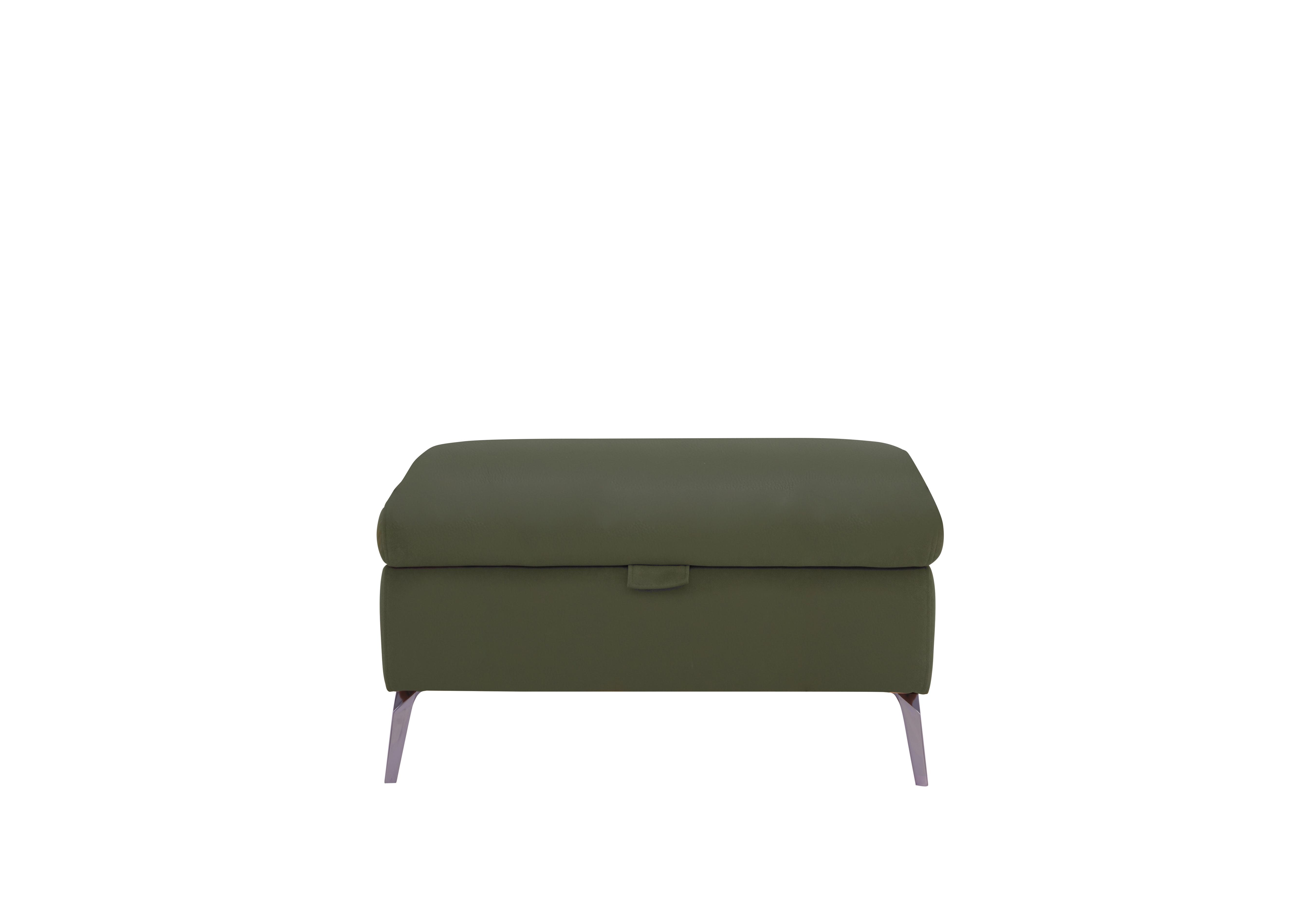 Jude Leather Storage Footstool in Oslo Pine Cat-40/10 on Furniture Village