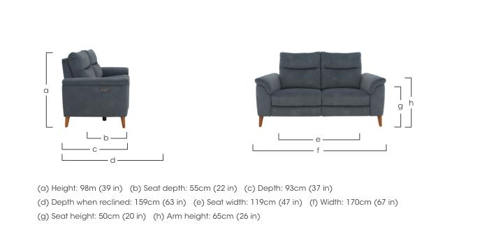 Morgan 2 Seater Fabric Power Recliner Sofa in  on Furniture Village