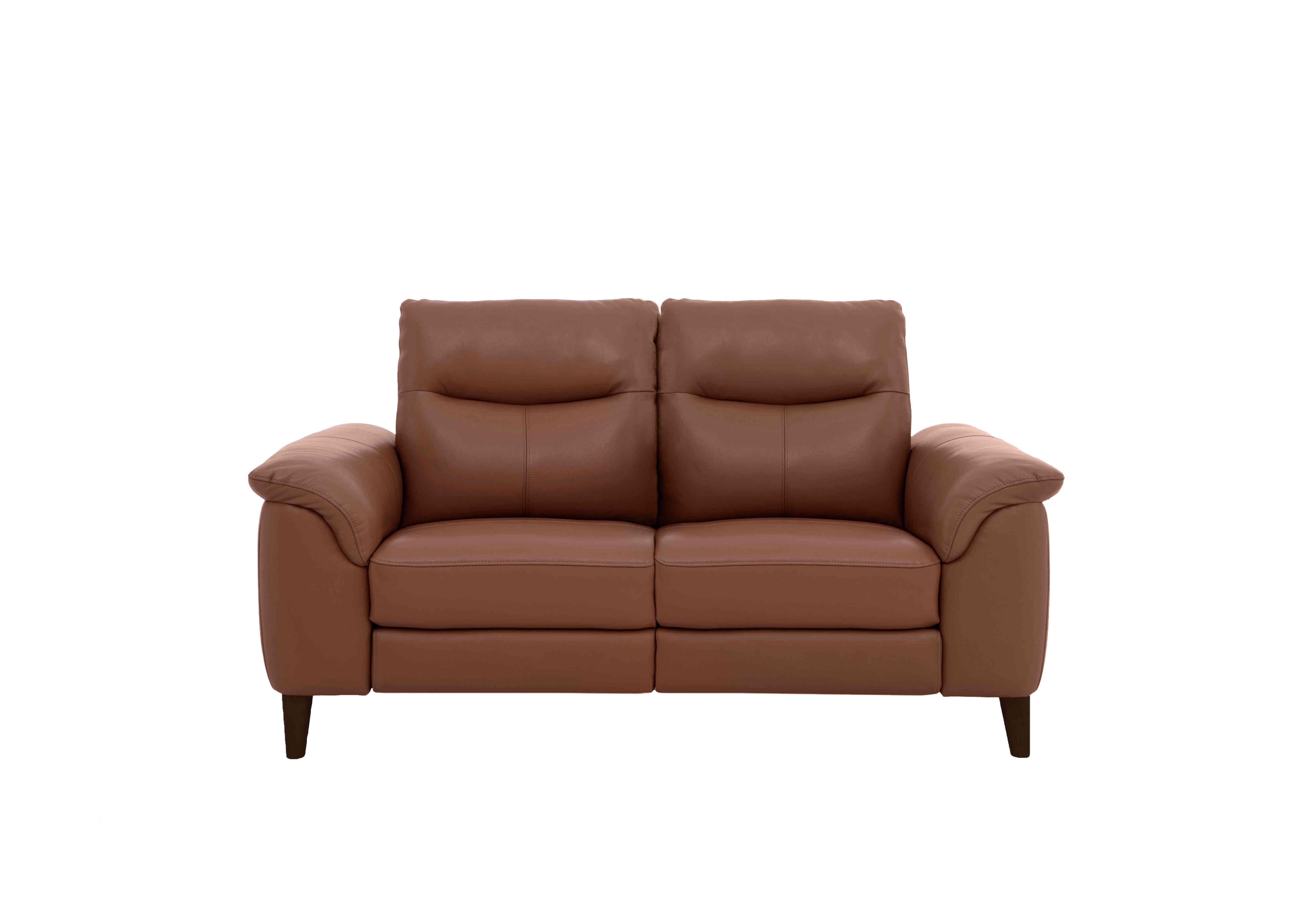 Morgan 2 Seater Leather Sofa in Florida Butterscotch Cat-35/11 on Furniture Village
