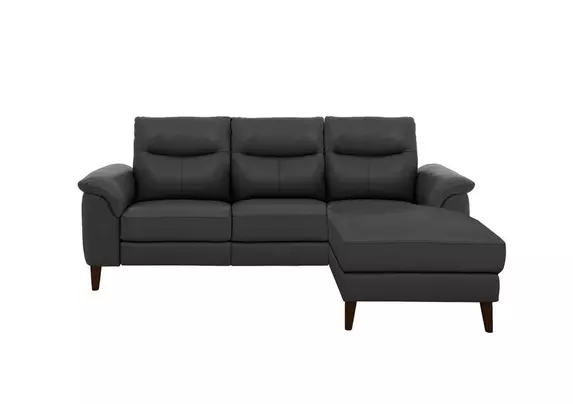 Leather sofa with recliners on each end hotsell