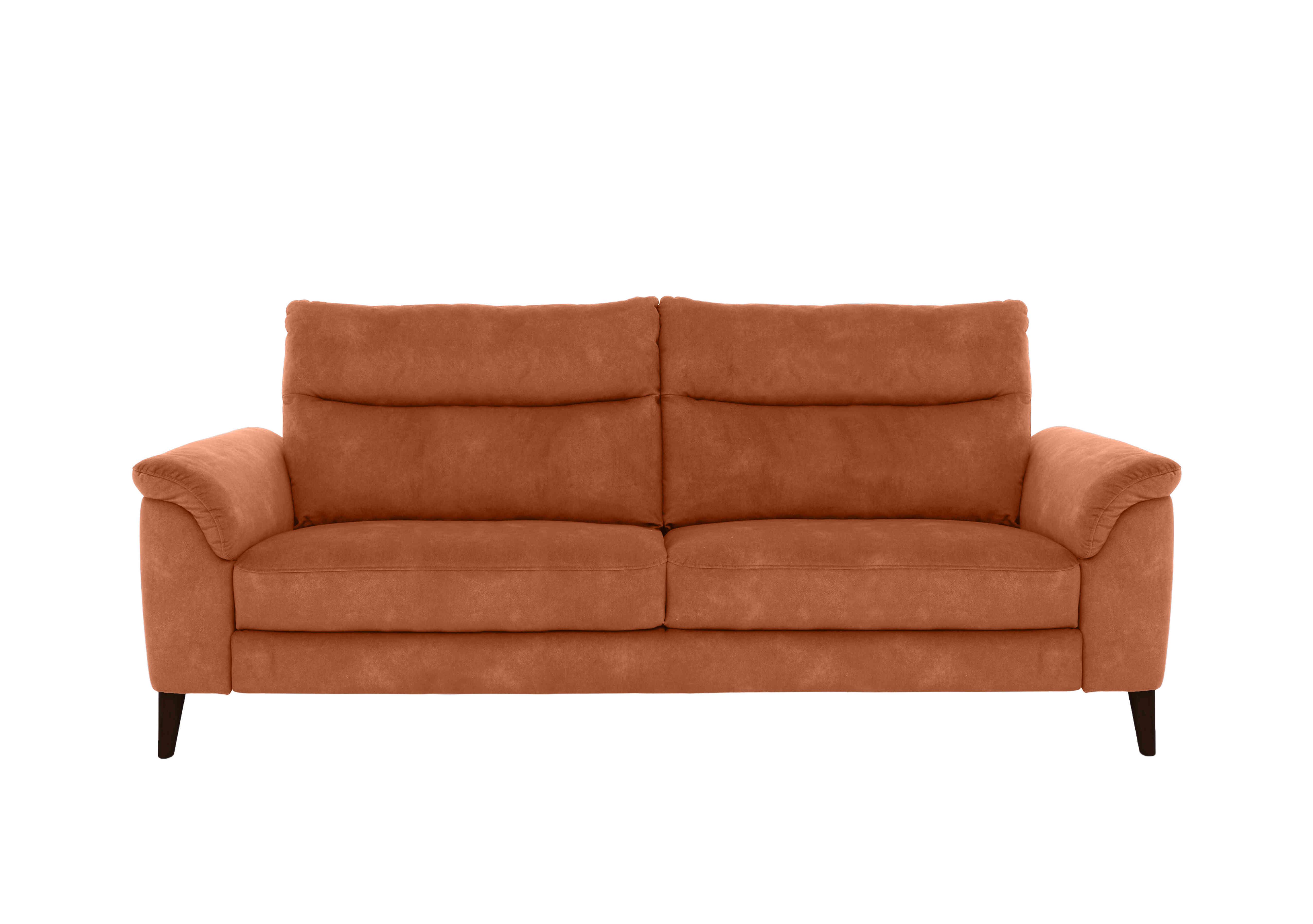 Morgan 3 Seater Fabric Sofa in Pumpkin Dexter 09 43509 on Furniture Village