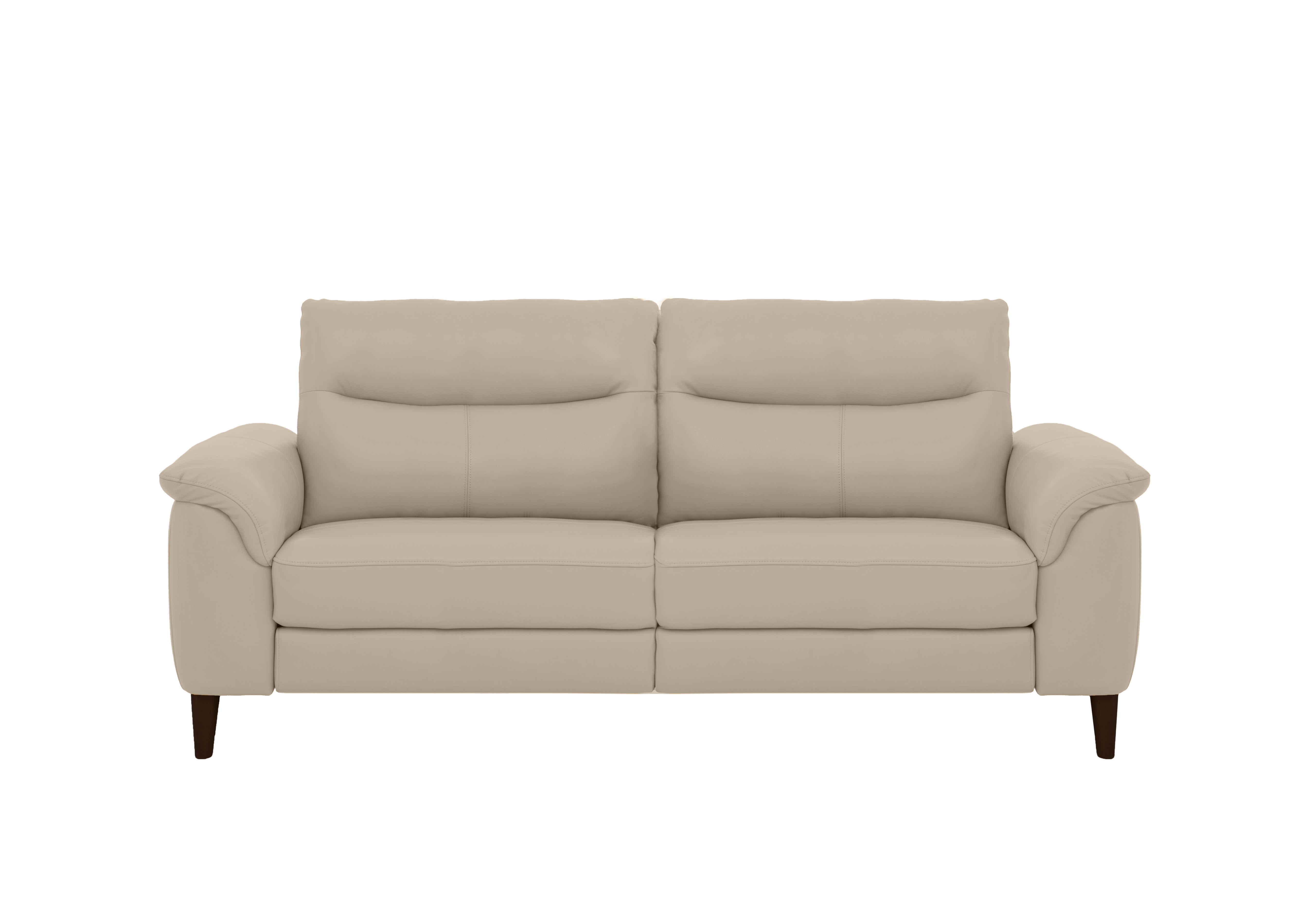 Morgan 3 Seater Leather Sofa in Cat-40/08 Oyster on Furniture Village