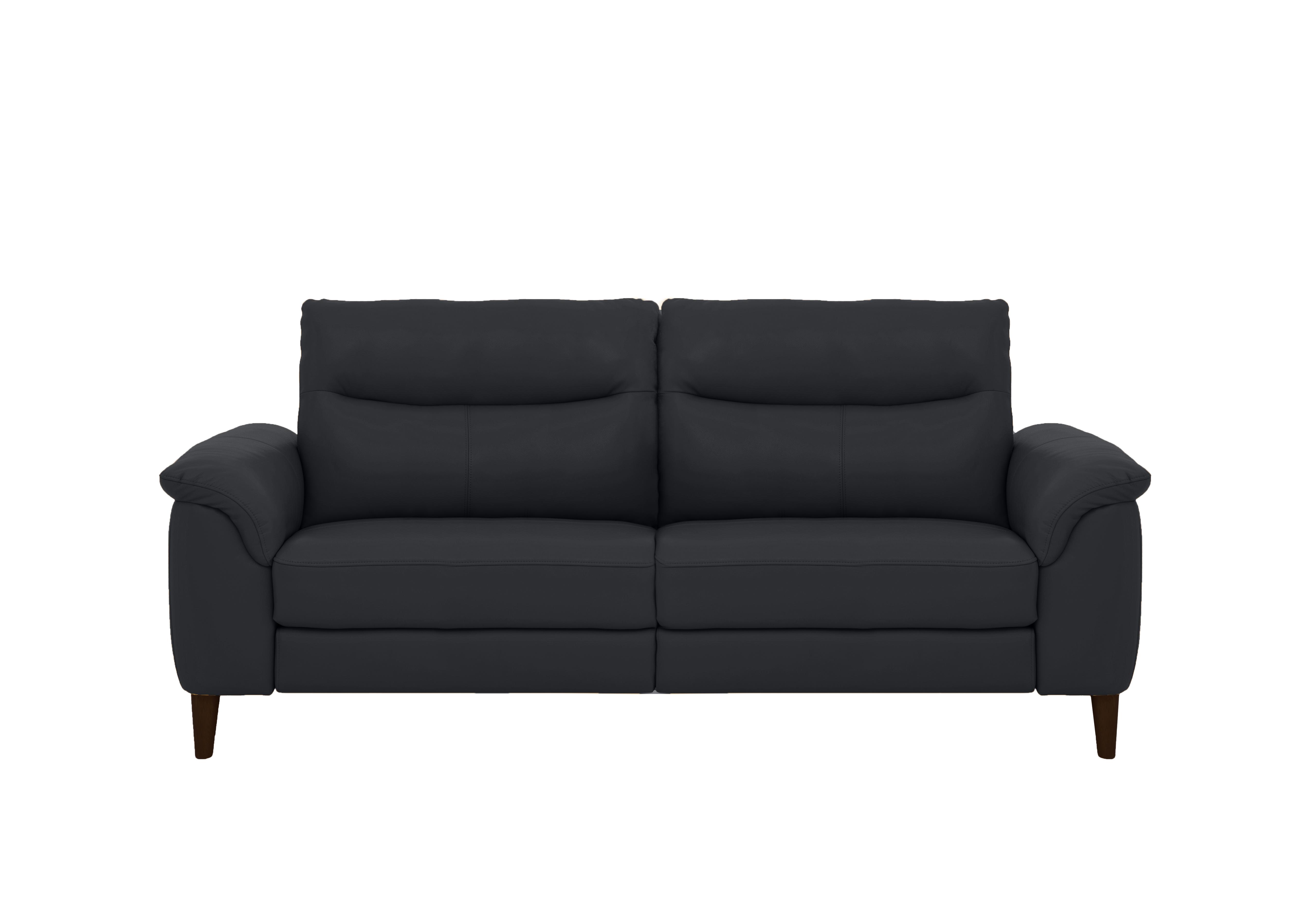 Morgan 3 Seater Leather Sofa in Cat-60/18 Lavender Grey on Furniture Village