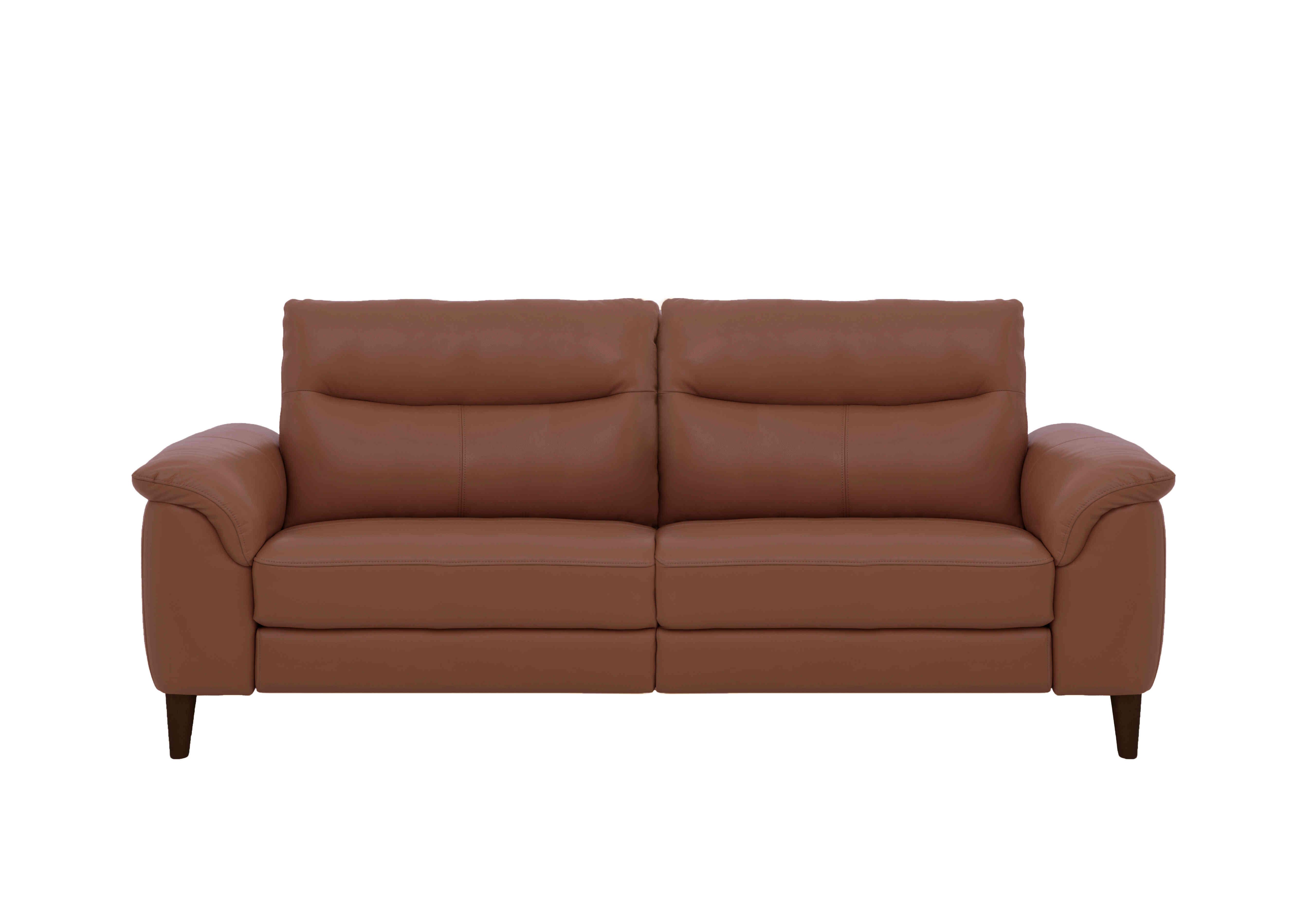 Morgan 3 Seater Leather Sofa in Florida Butterscotch Cat-35/11 on Furniture Village