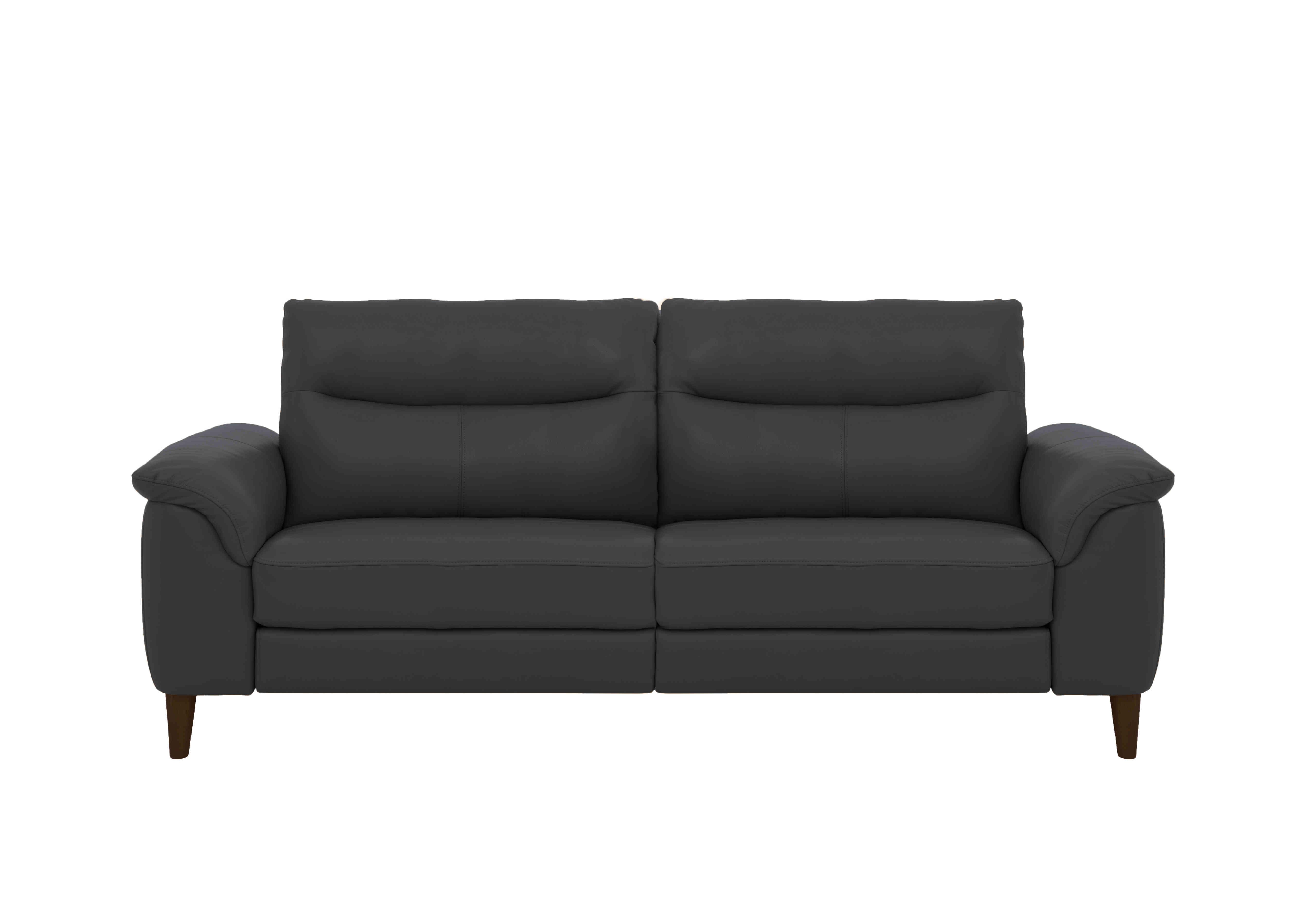 Morgan 3 Seater Leather Sofa in Florida Graphite Cat-35/01 on Furniture Village