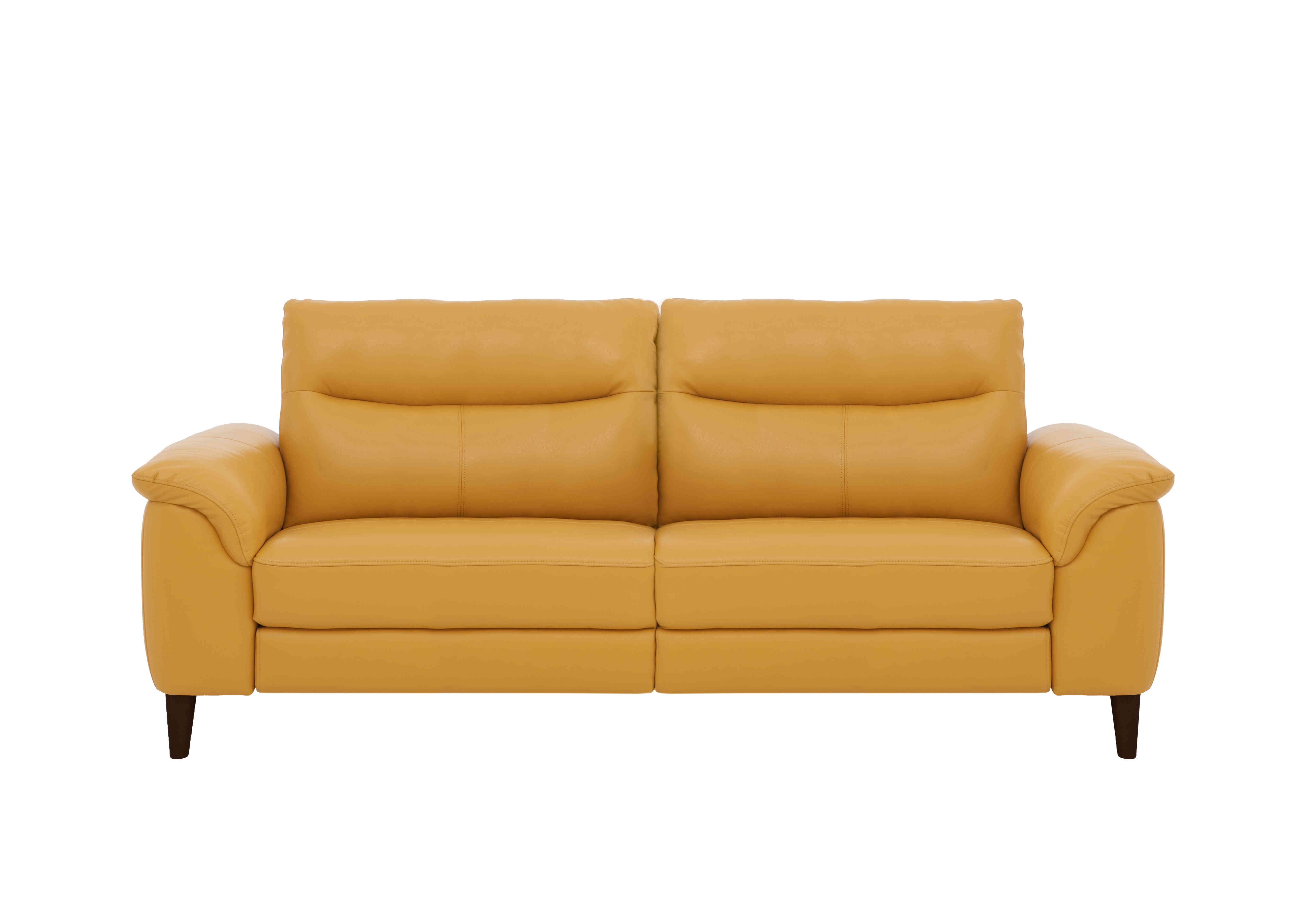 Morgan 3 Seater Leather Sofa in Florida Sunburst Cat-35/14 on Furniture Village