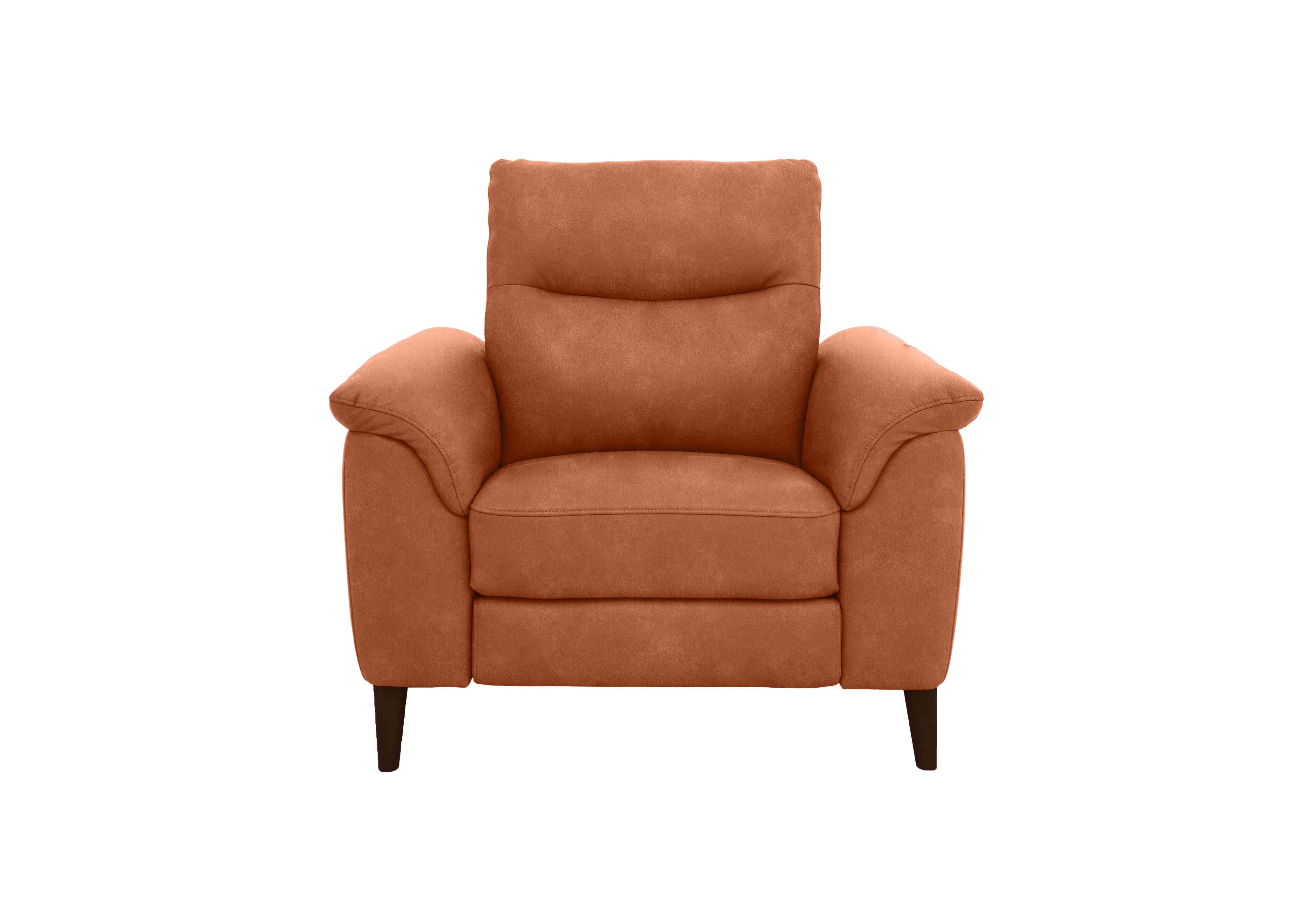 Morgan Fabric Armchair in Pumpkin Dexter 09 43509 on Furniture Village