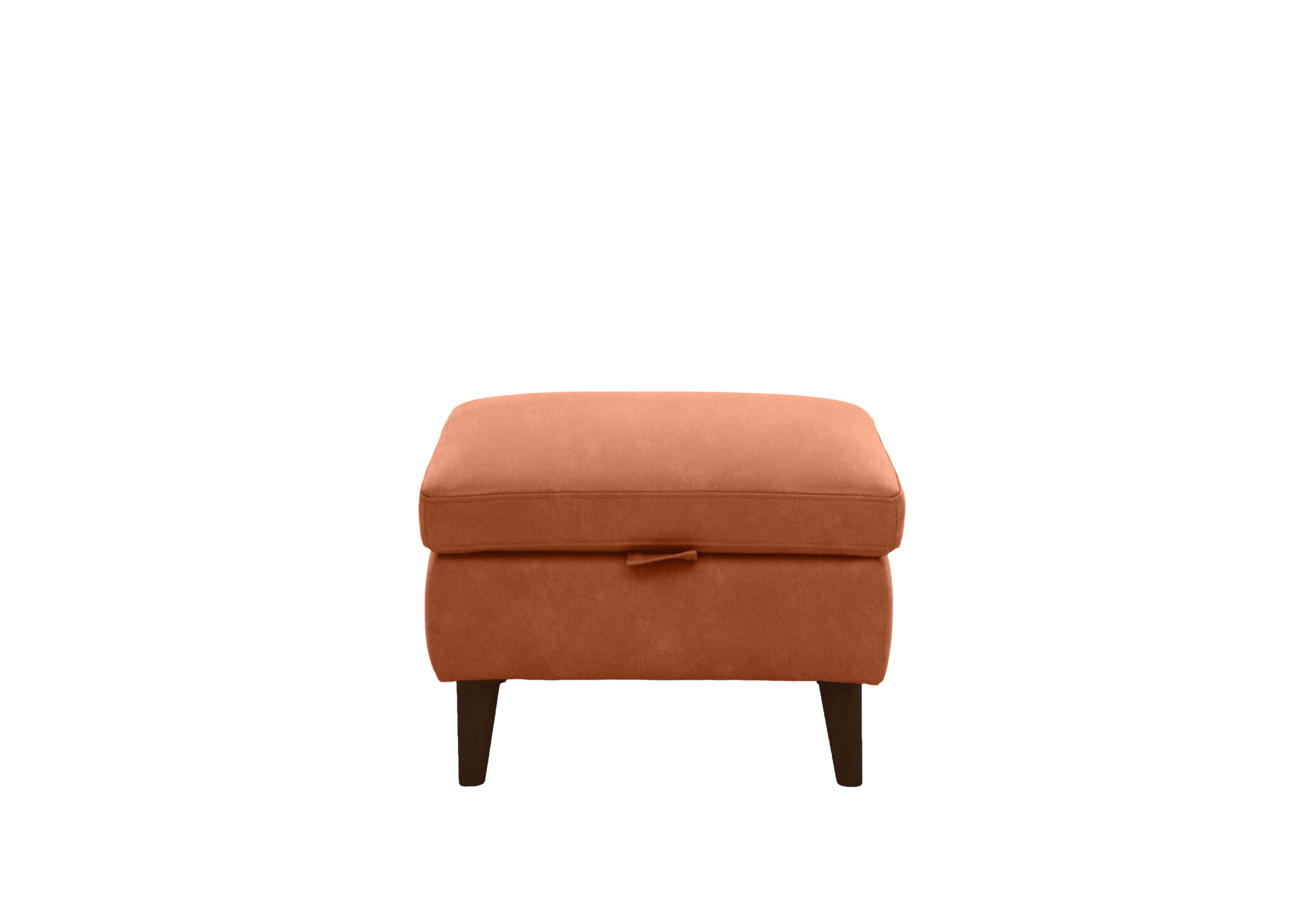 Morgan Fabric Storage Footstool in Pumpkin Dexter 09 43509 on Furniture Village