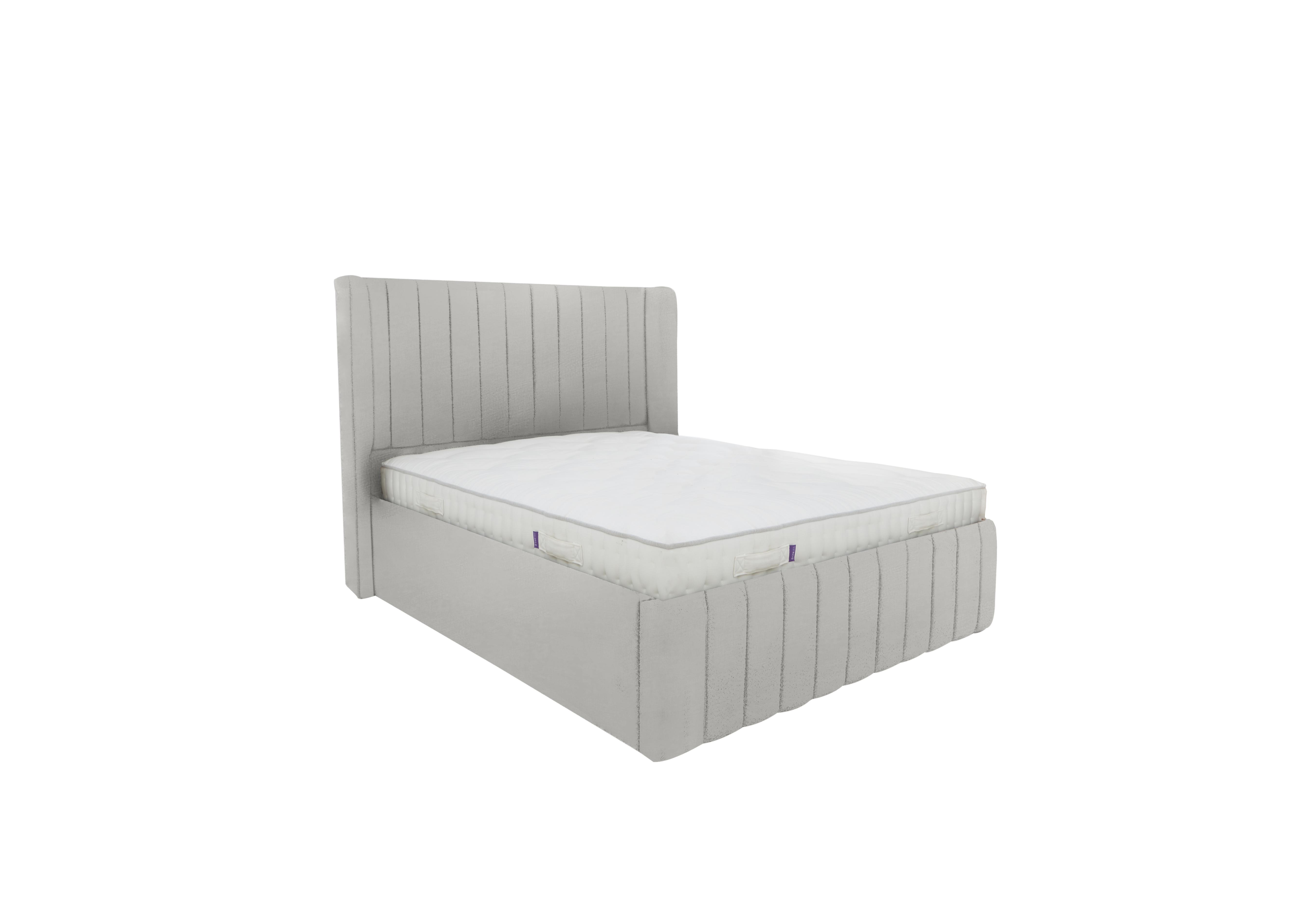 Eira Low Foot End Bed Frame in Velvet Silver on Furniture Village